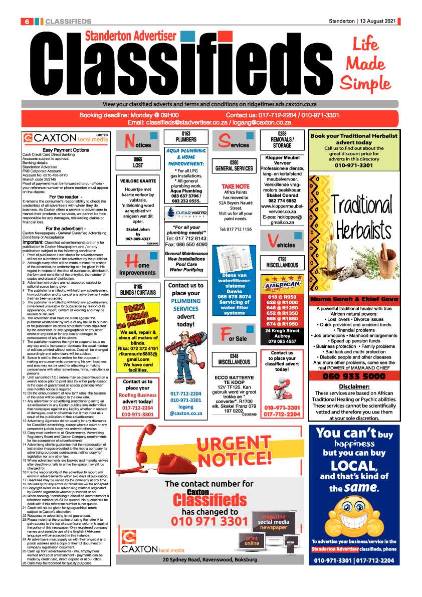 Standerton Advertiser 13 August 2021 page 6