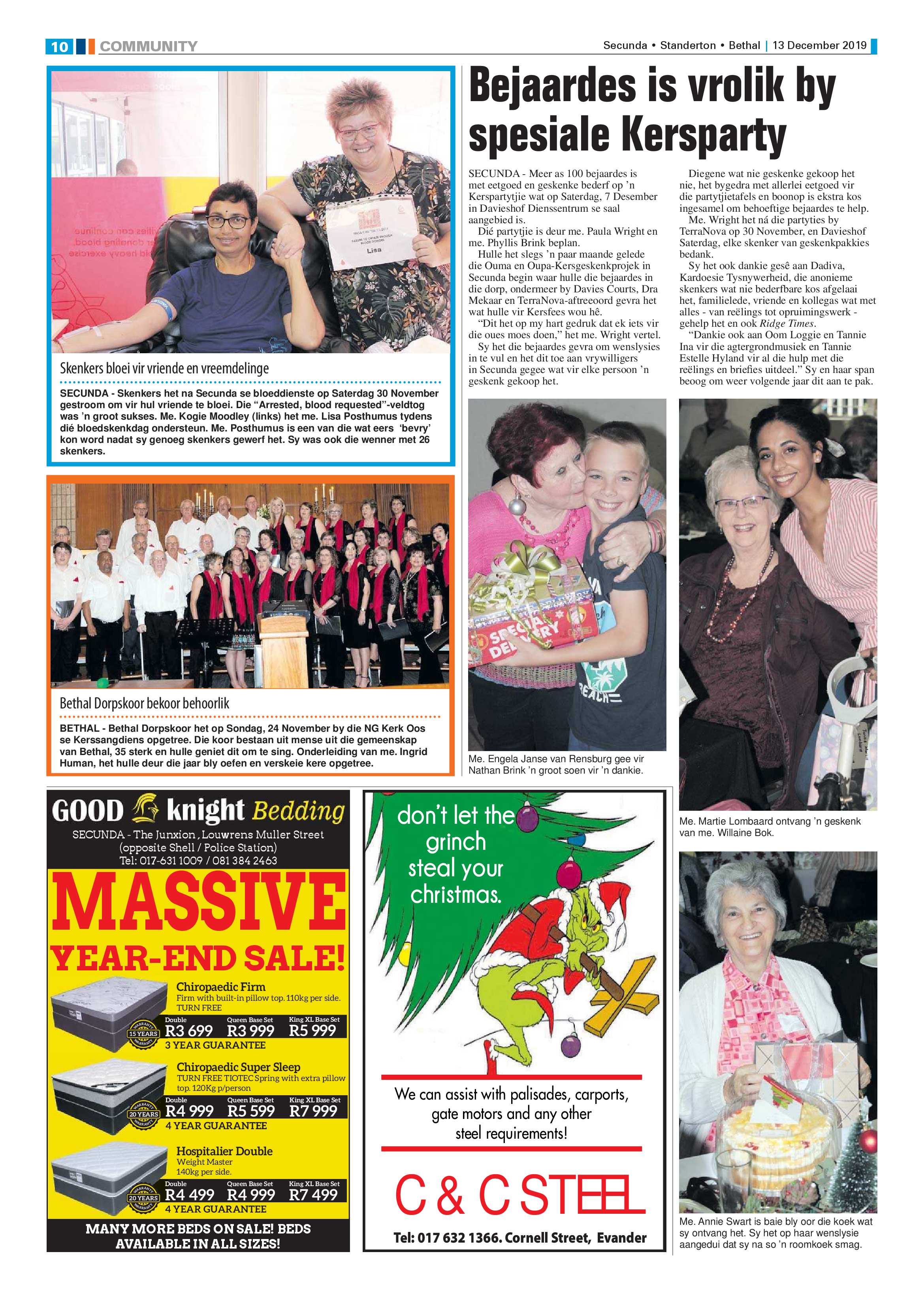 Standerton Advertiser 13 December 2019 page 10