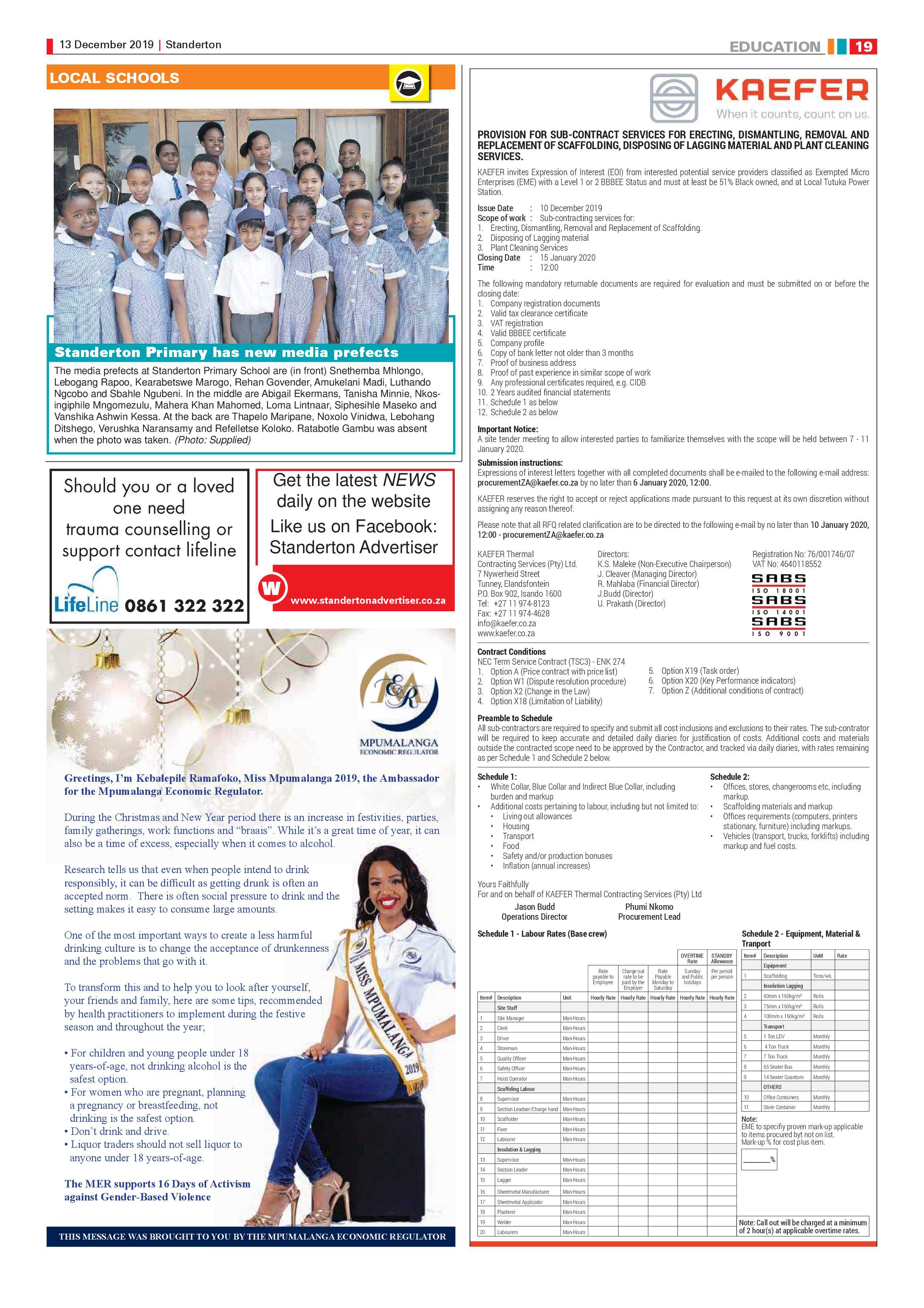 Standerton Advertiser 13 December 2019 page 19