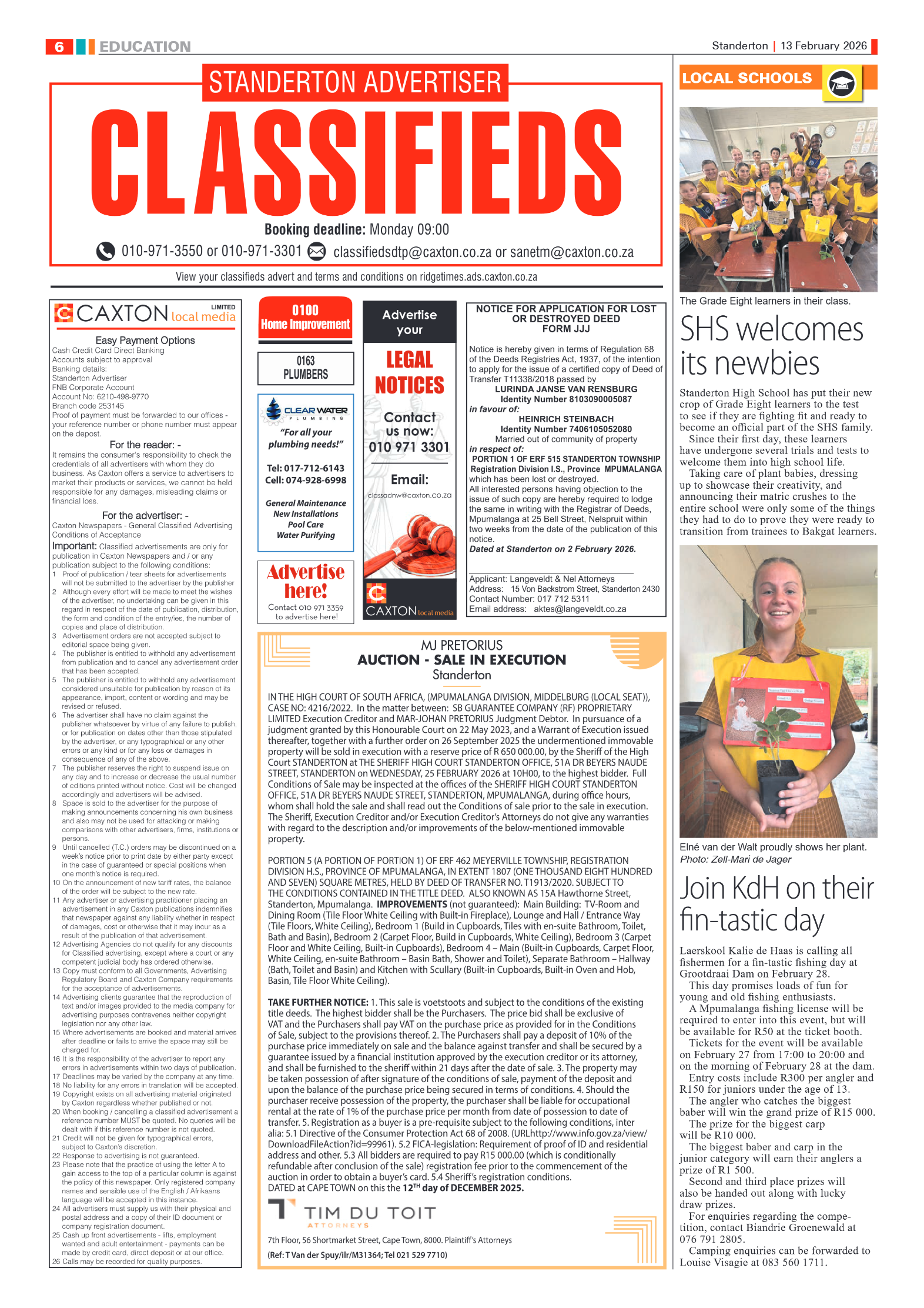 Standerton Advertiser 13 February 2026 page 6