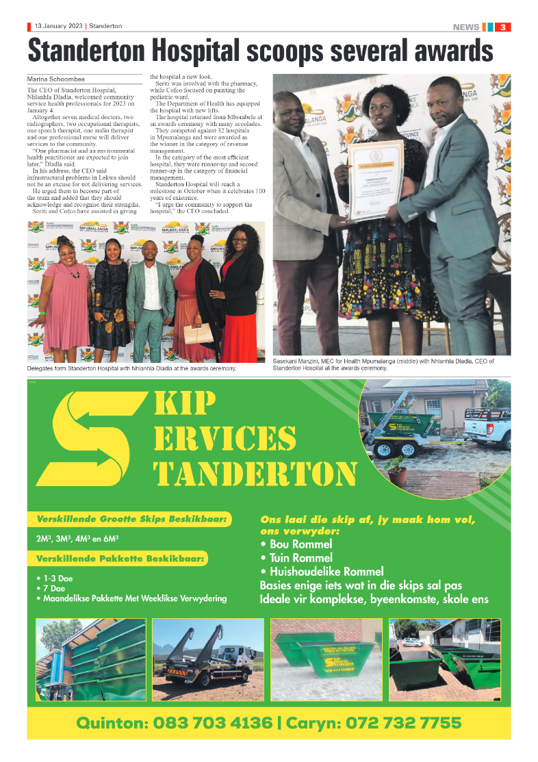 Standerton Advertiser 13 January 2023 page 3