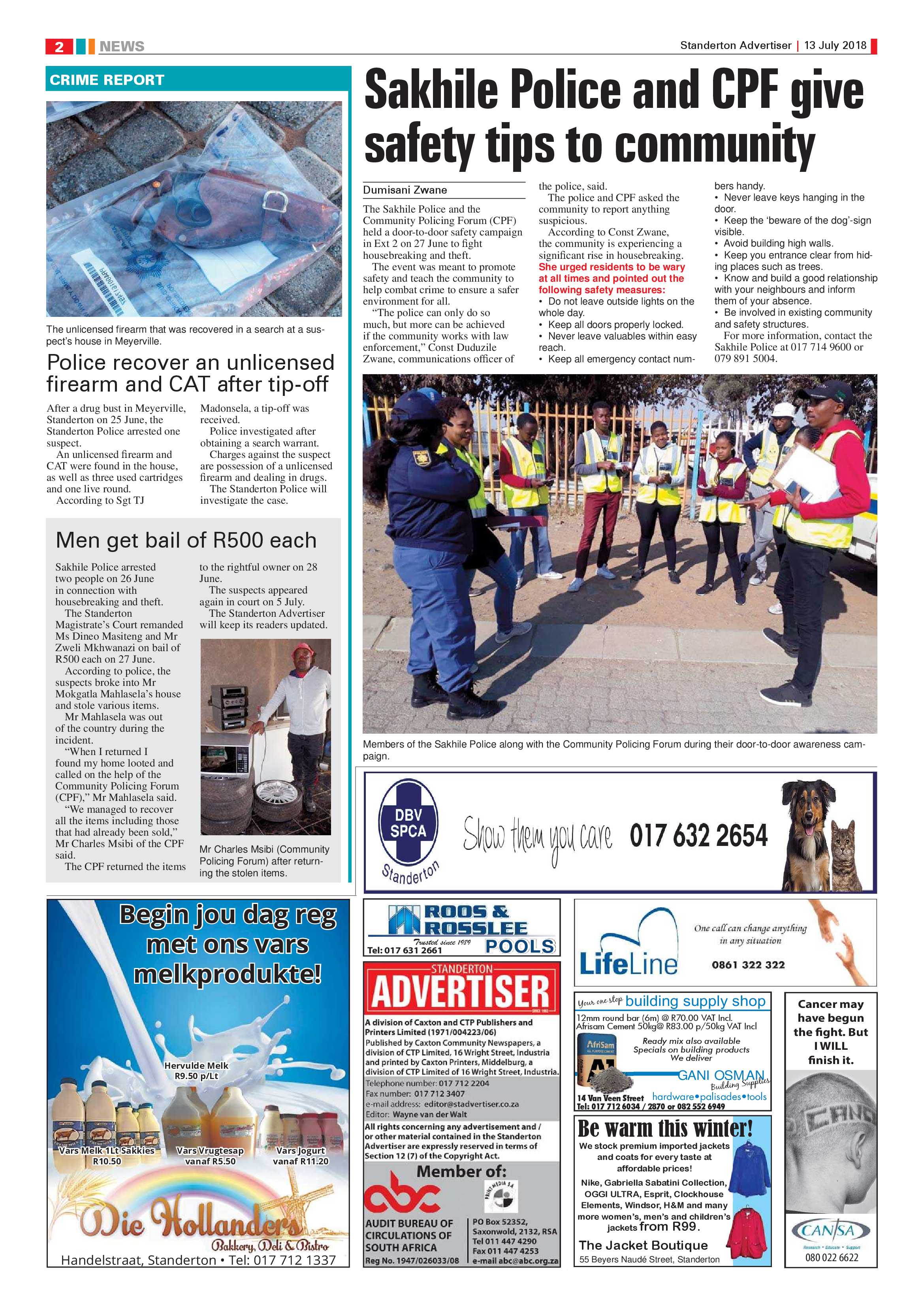 Standerton Advertiser 13 July 2018 page 2