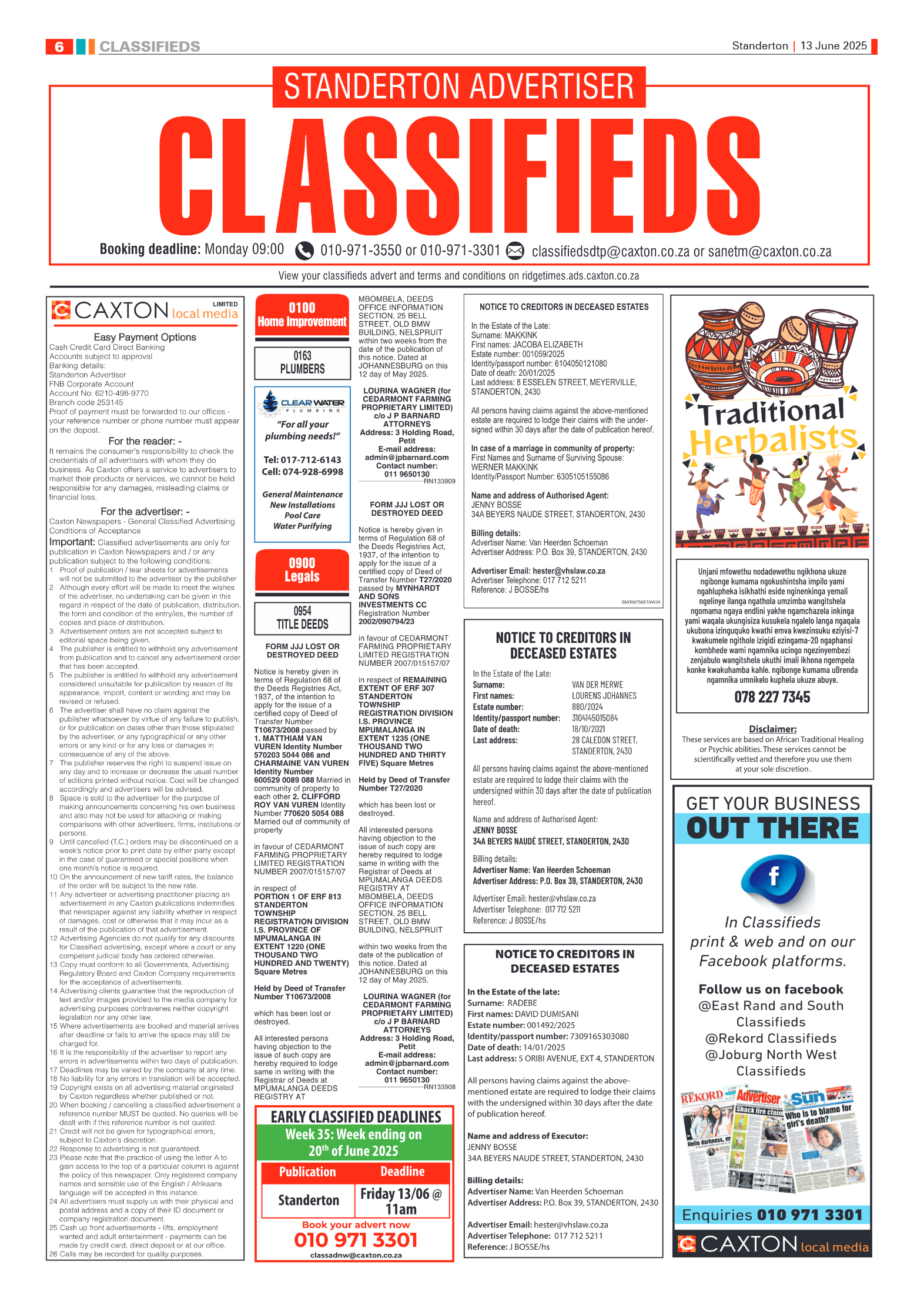 Standerton Advertiser 13 June 2025 page 6