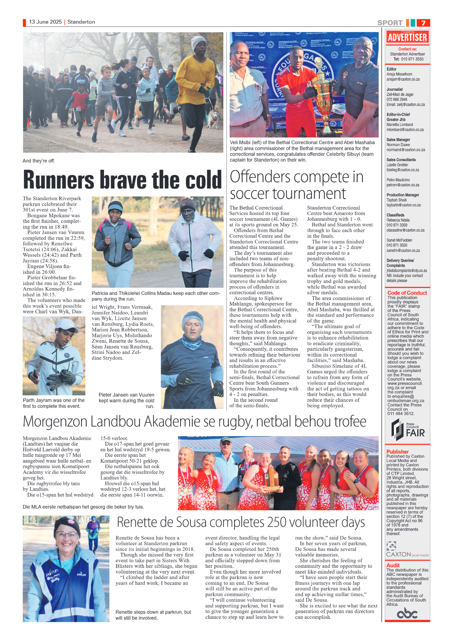 Standerton Advertiser 13 June 2025 page 7