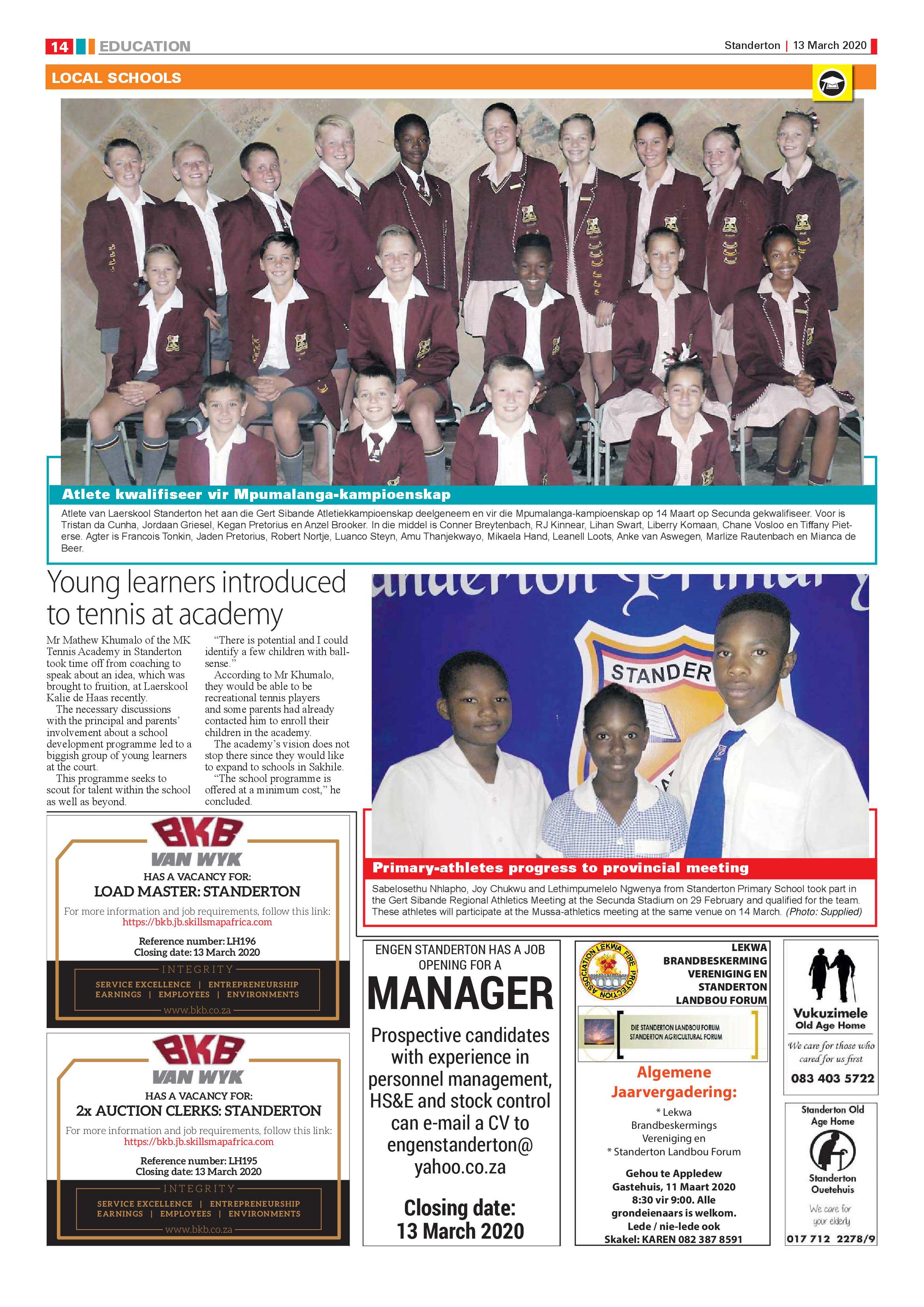 Standerton Advertiser 13 March 2020 page 14