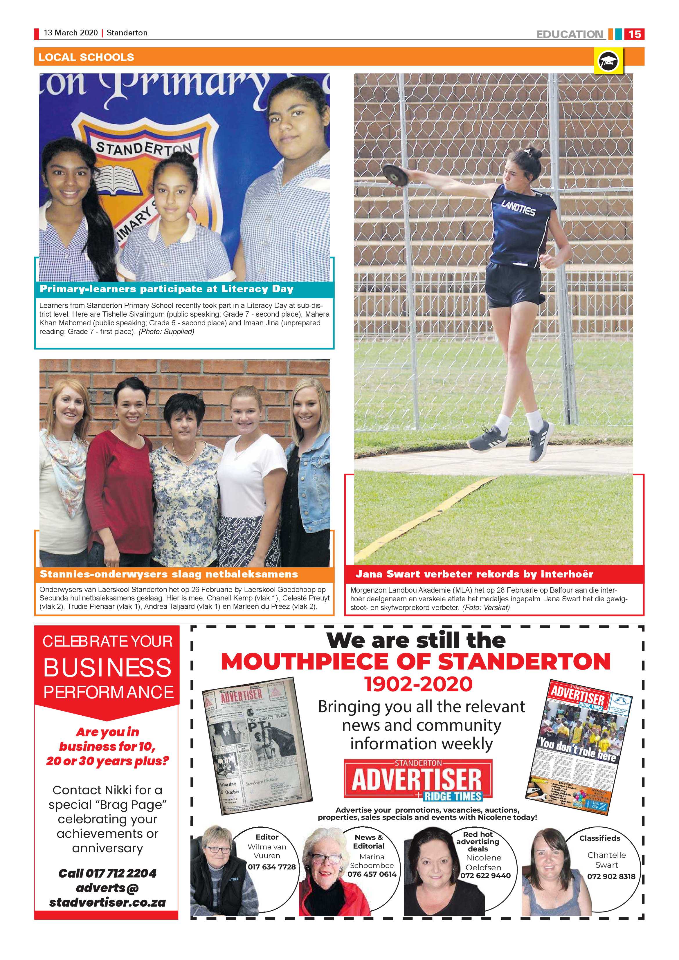 Standerton Advertiser 13 March 2020 page 15