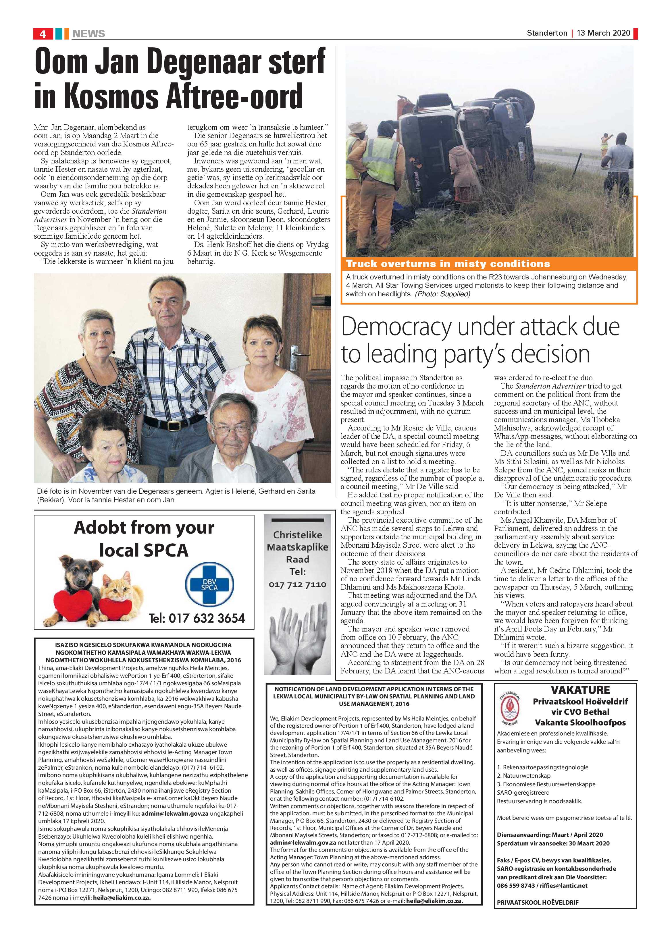 Standerton Advertiser 13 March 2020 page 4
