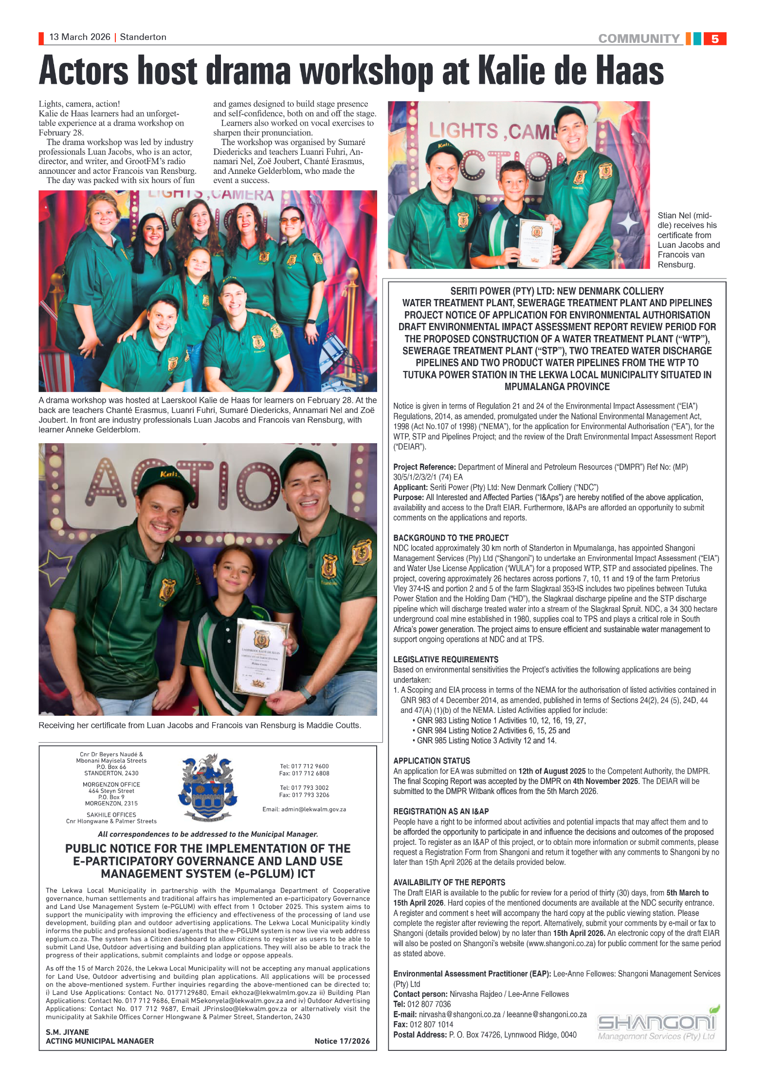 Standerton Advertiser 13 March 2026 page 5