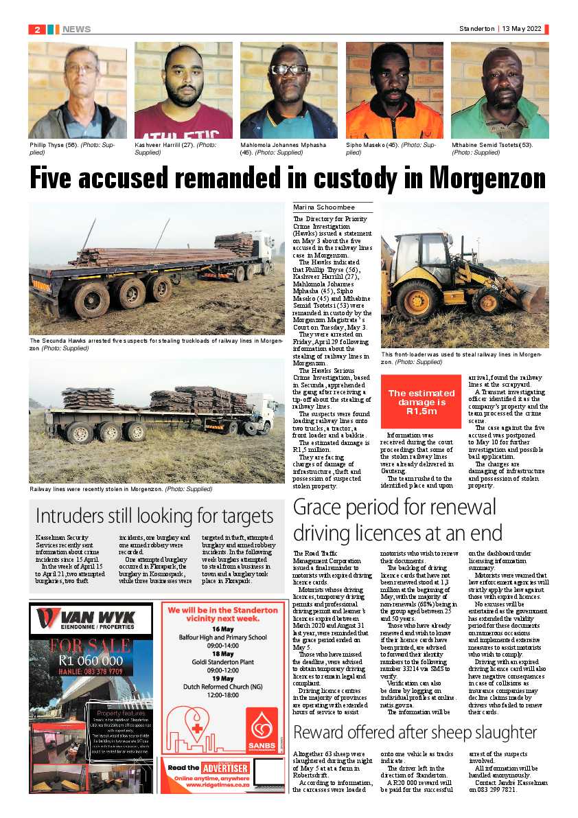 Standerton Advertiser 13 May 2022 page 2