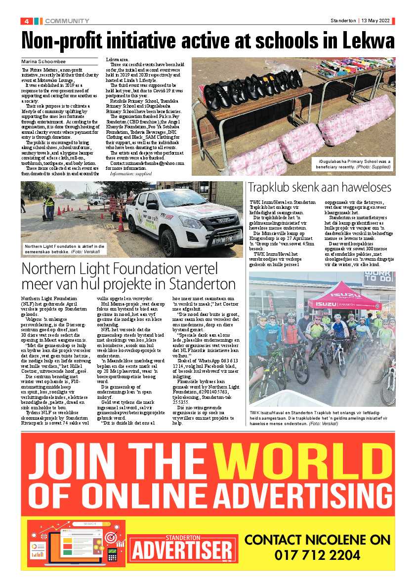 Standerton Advertiser 13 May 2022 page 4
