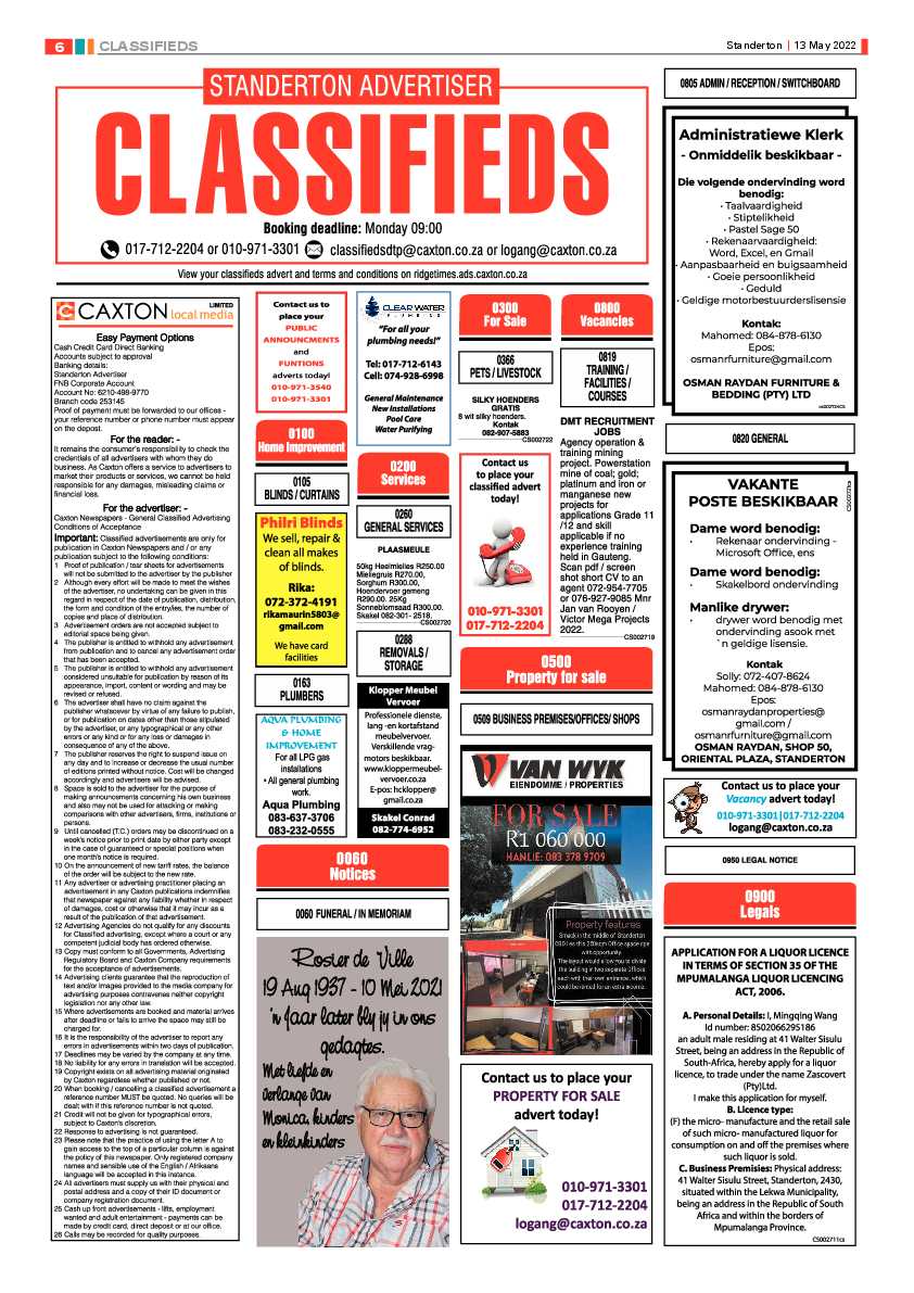 Standerton Advertiser 13 May 2022 page 6