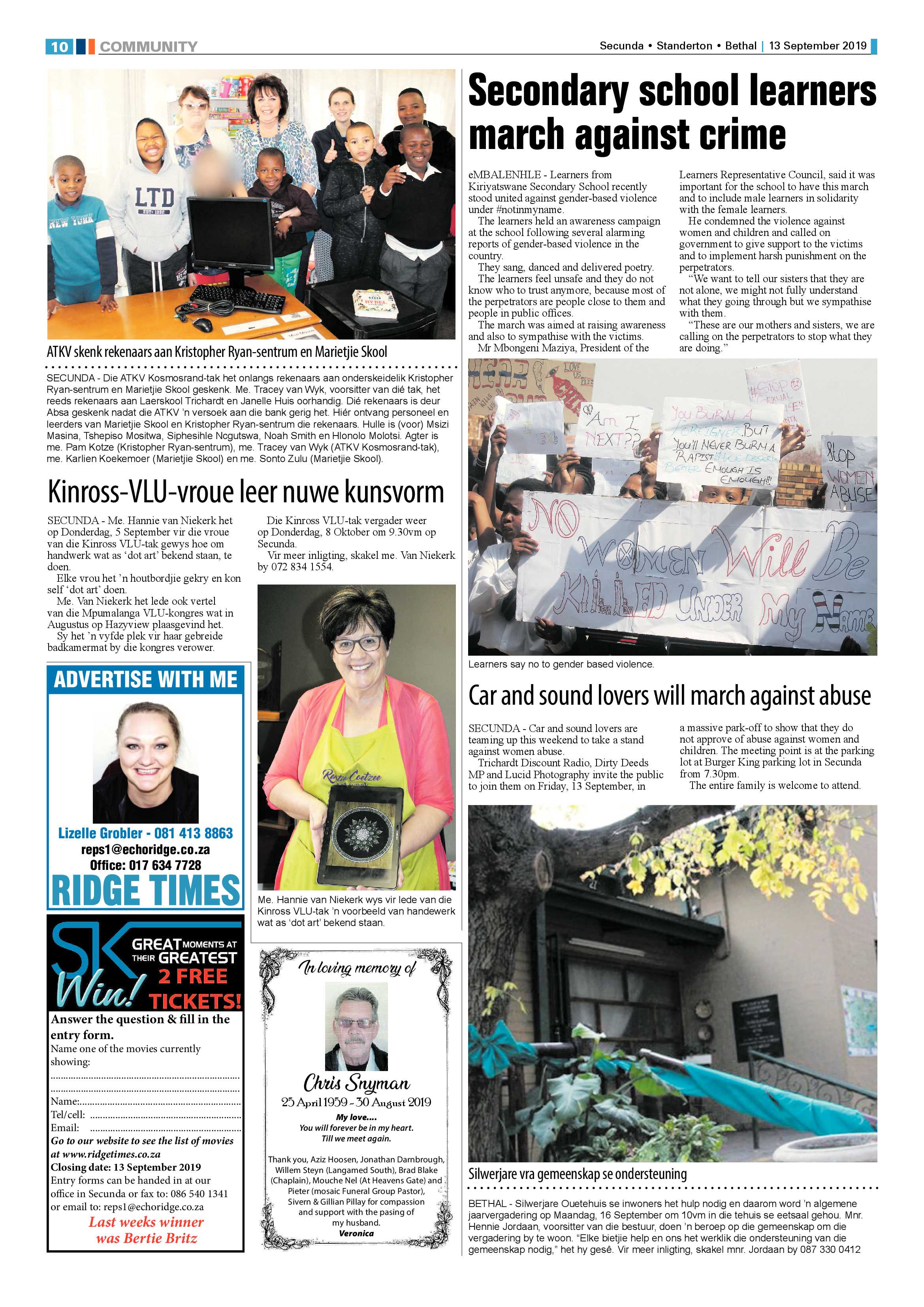 Standerton Advertiser 13 September 2019 page 14