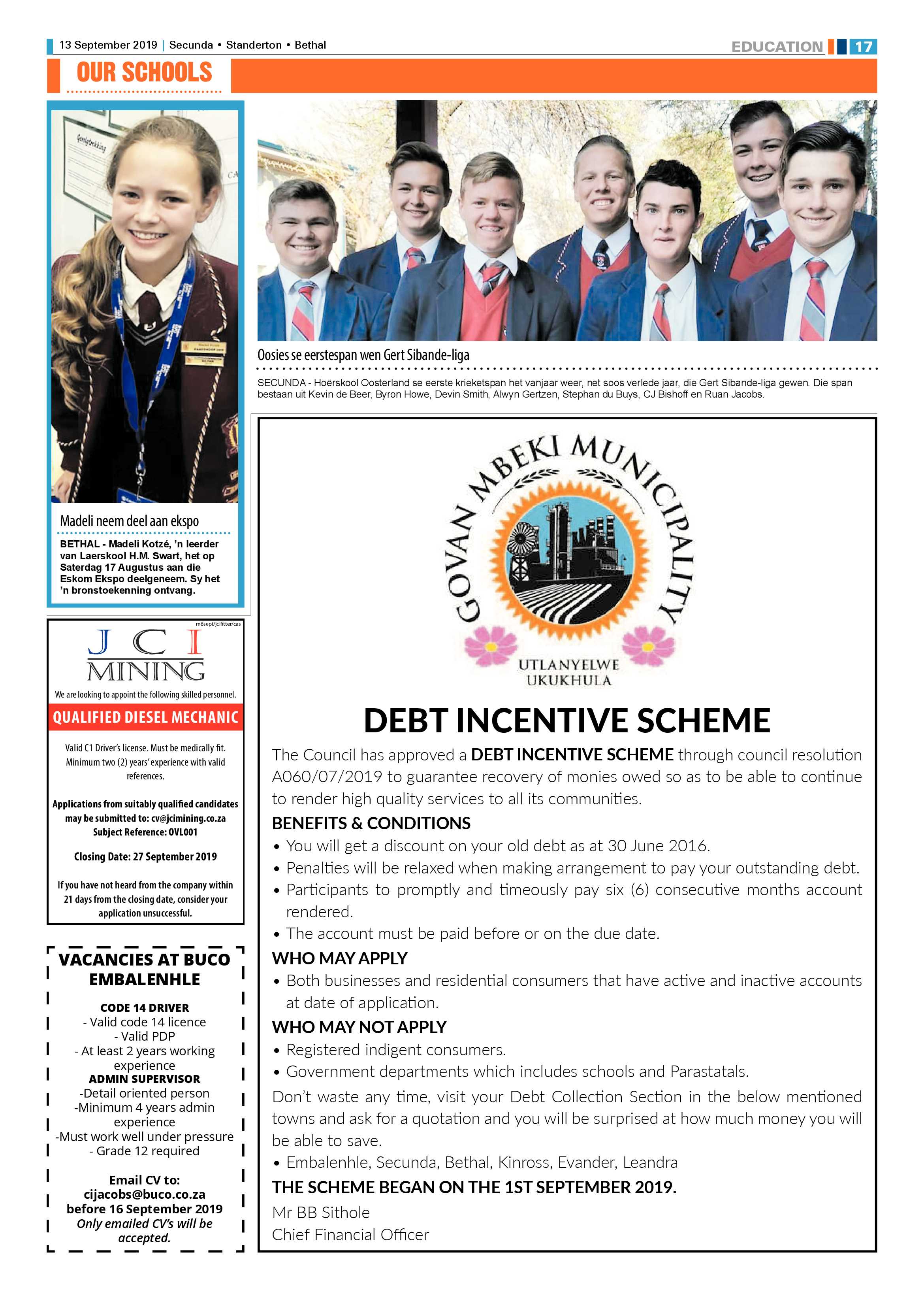 Standerton Advertiser 13 September 2019 page 21