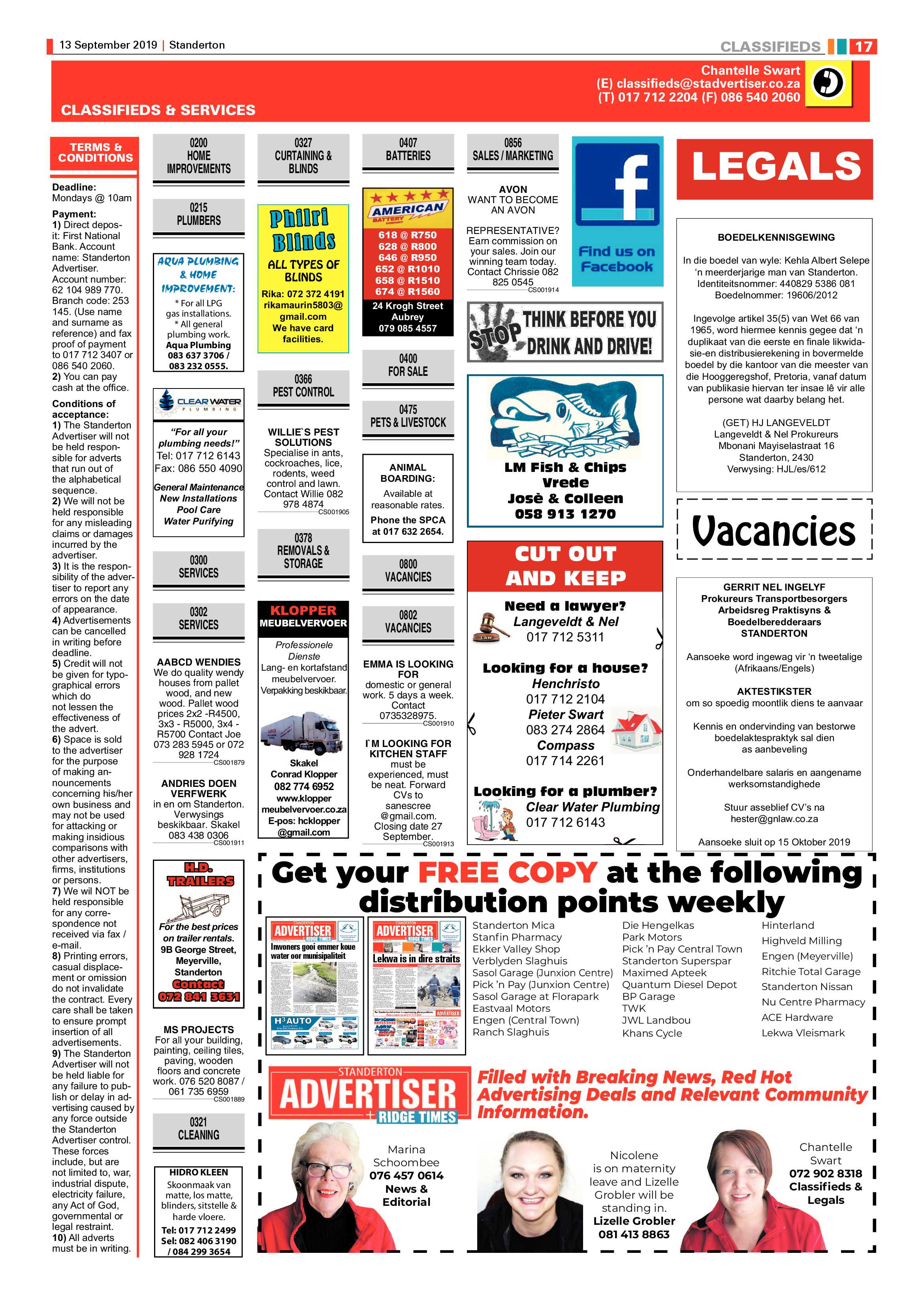 Standerton Advertiser 13 September 2019 page 25