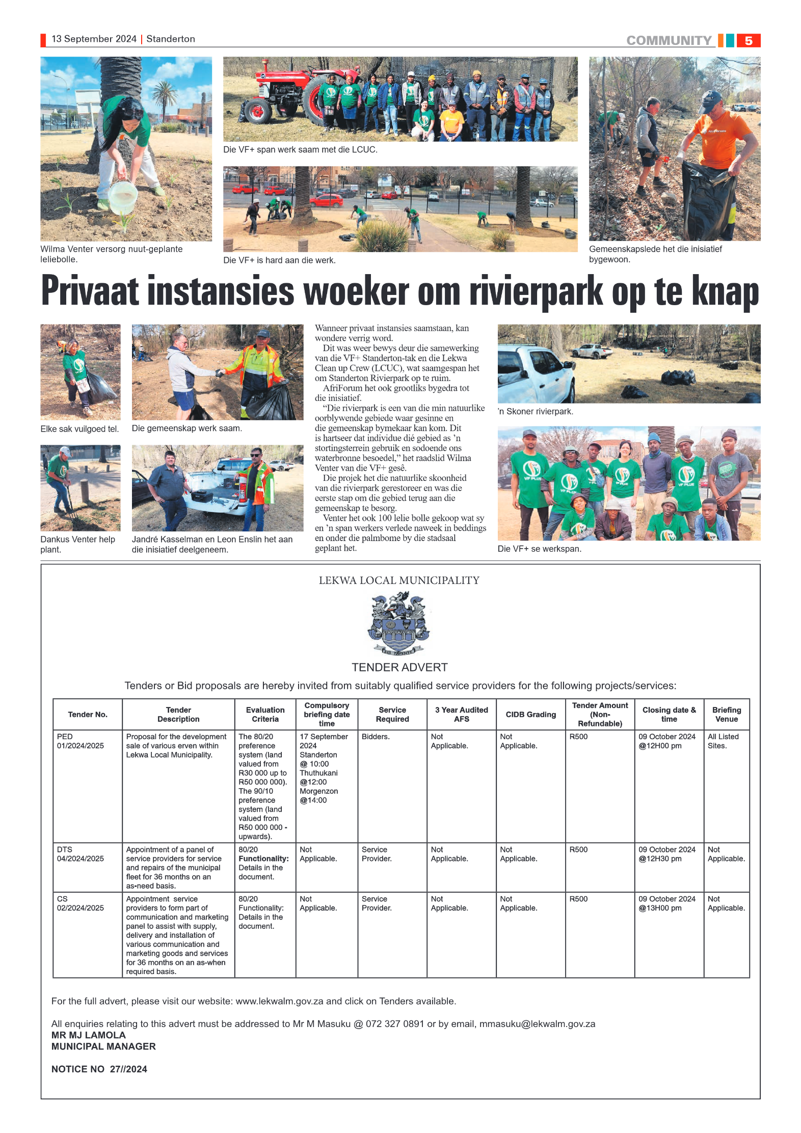 Standerton Advertiser 13 September 2024 page 5