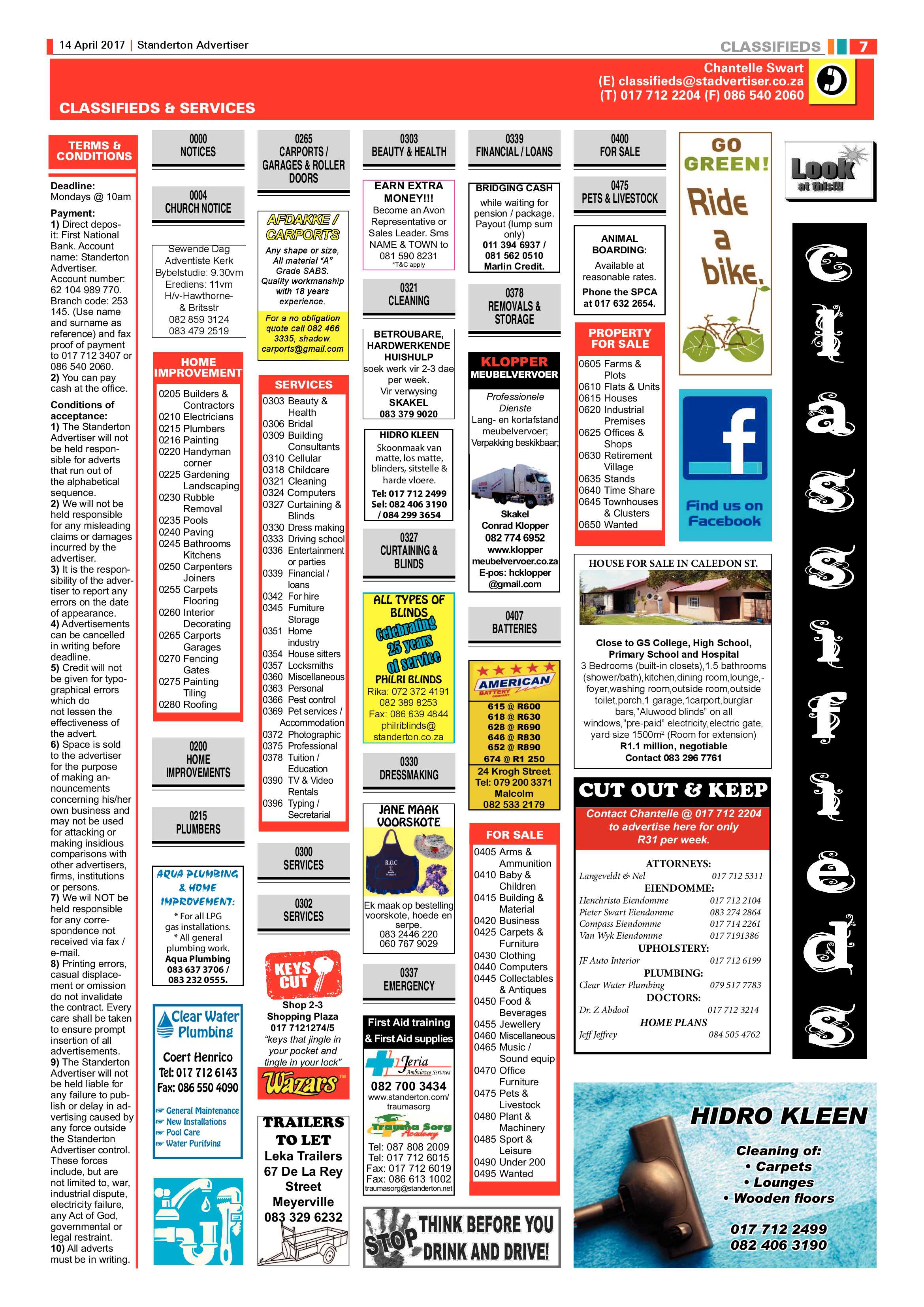 Standerton Advertiser 14 April 2017 page 7