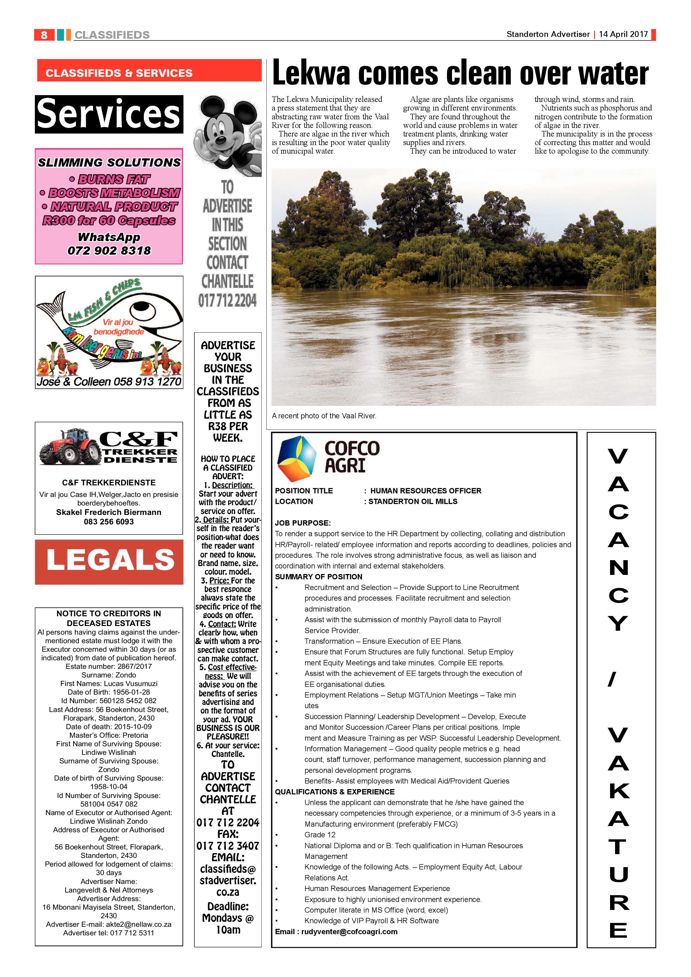 Standerton Advertiser 14 April 2017 page 8