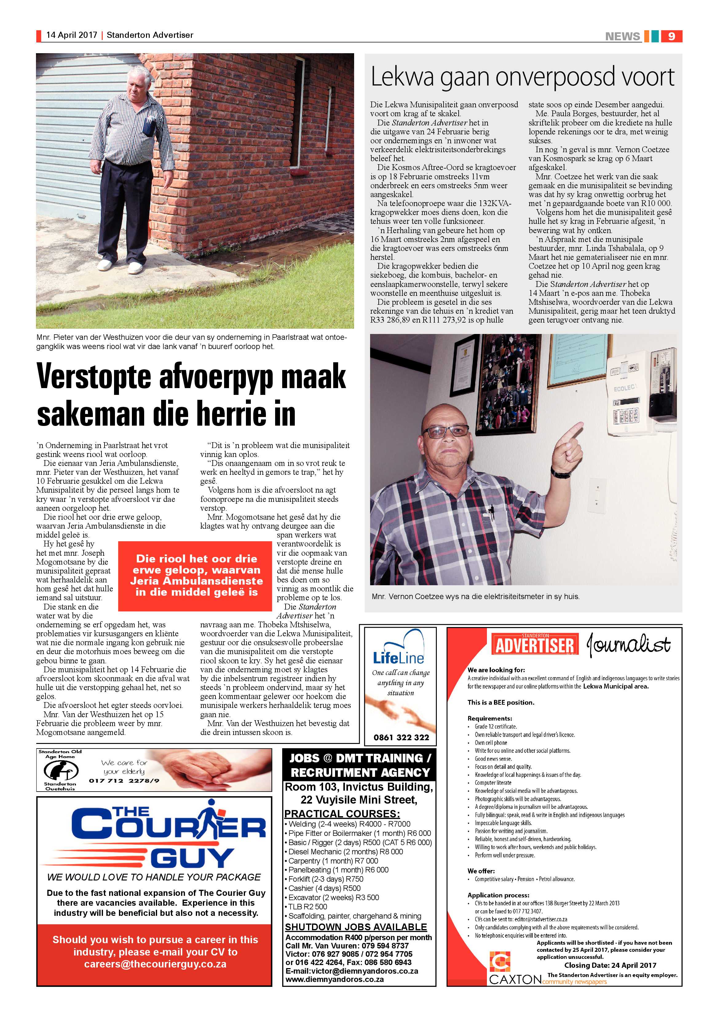 Standerton Advertiser 14 April 2017 page 9