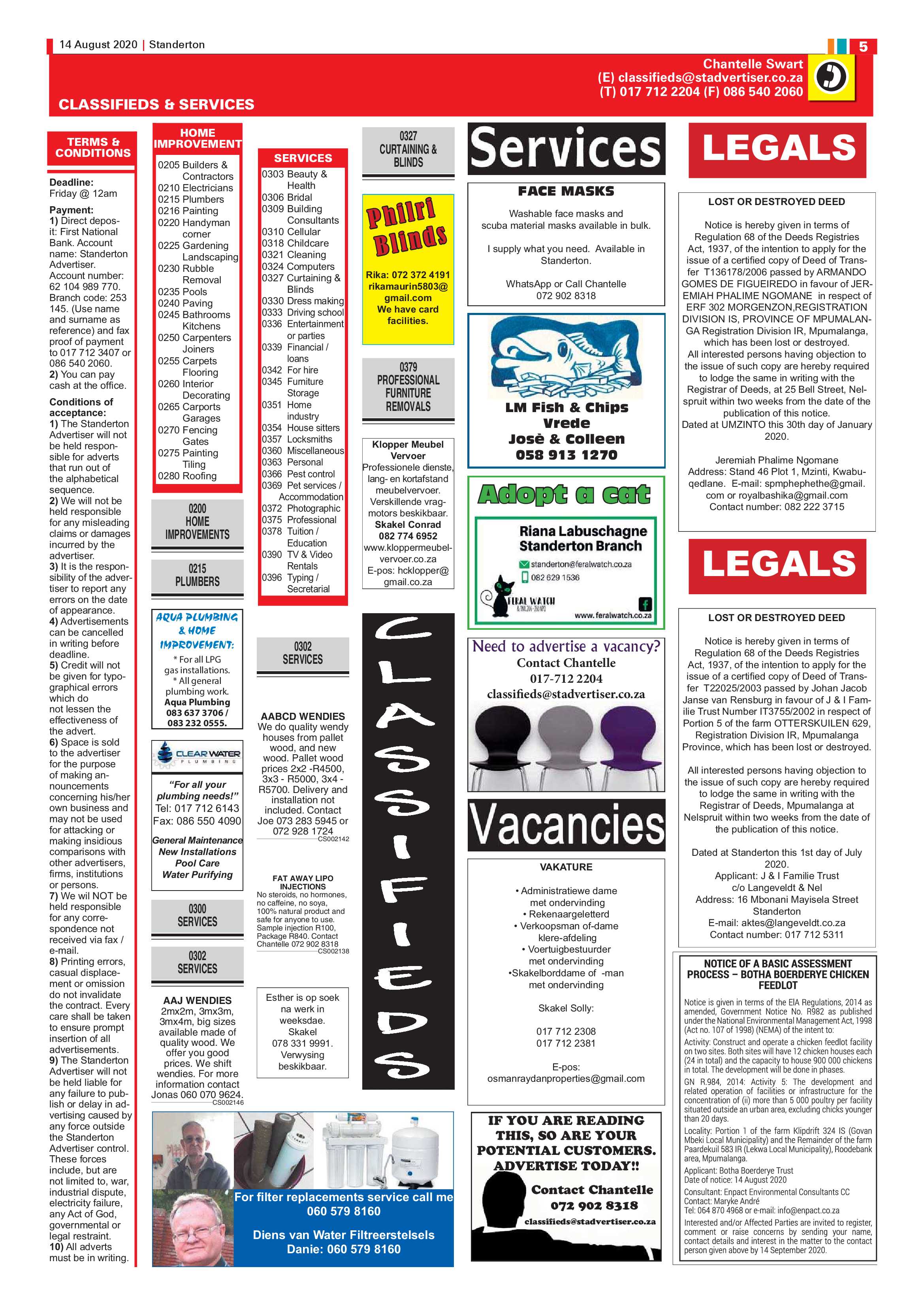 Standerton Advertiser 14 August 2020 page 5