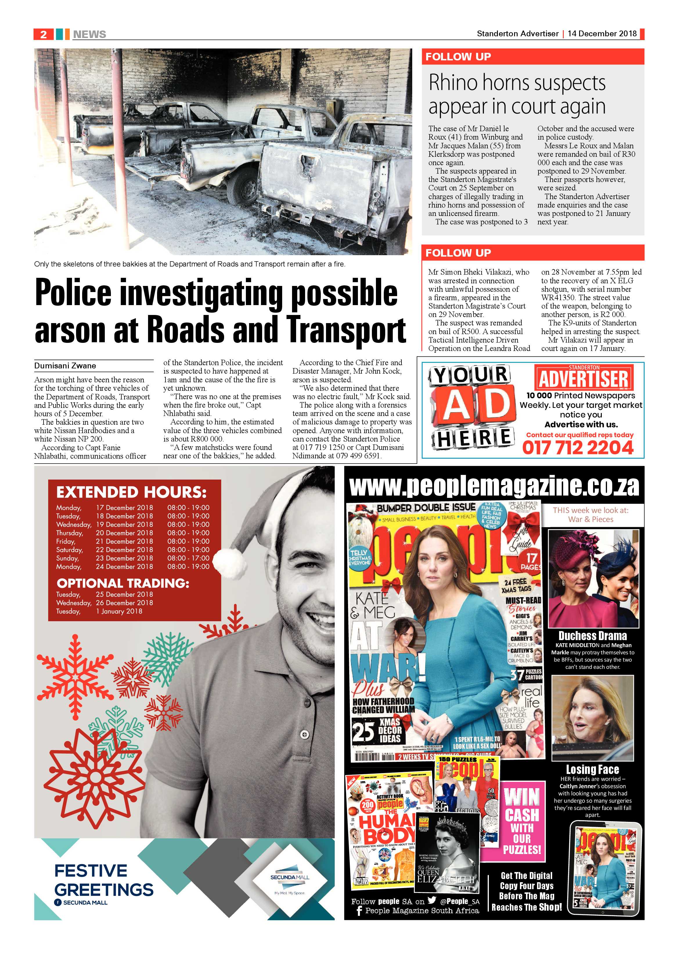 Standerton Advertiser 14 December 2018 page 2