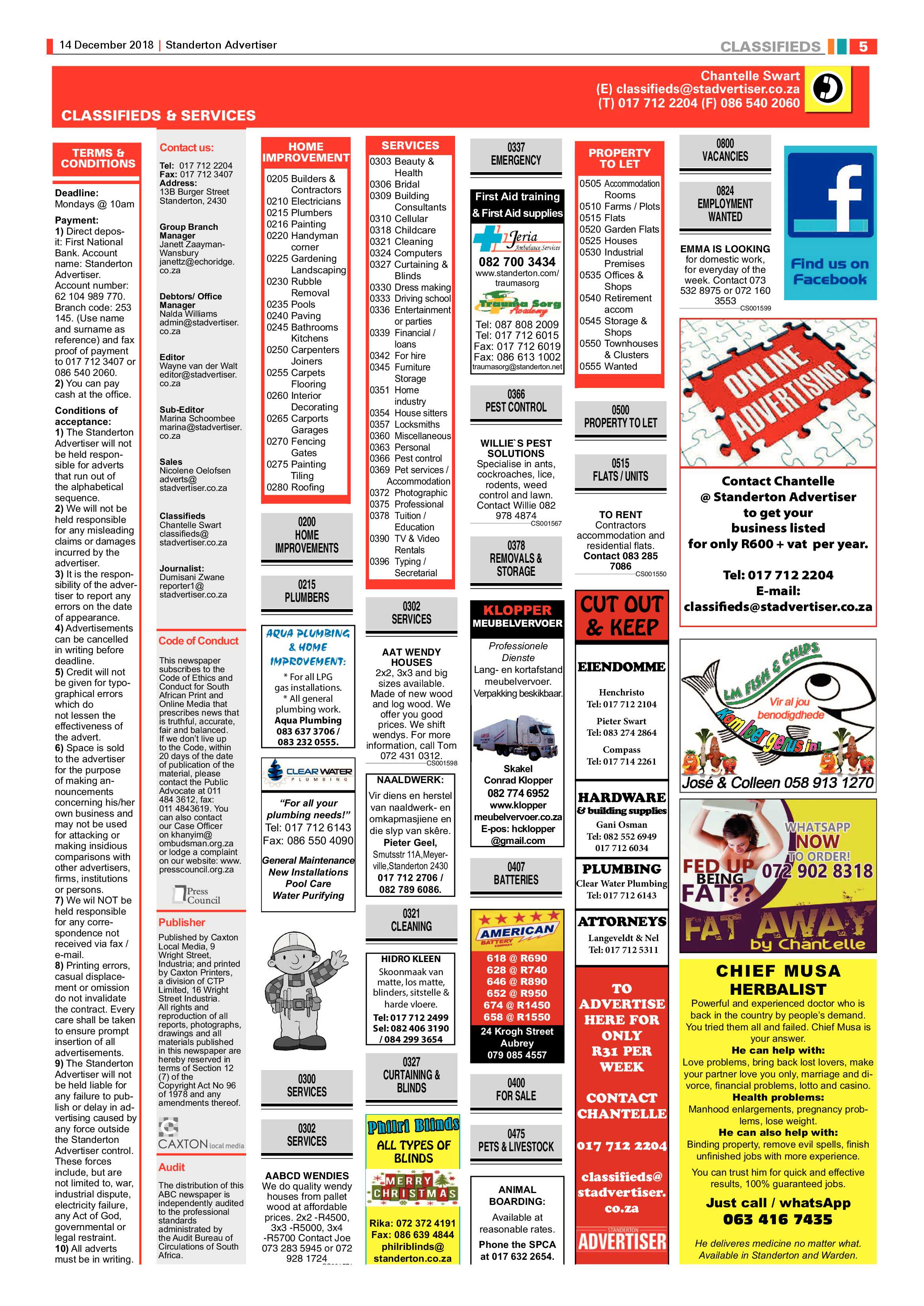 Standerton Advertiser 14 December 2018 page 5
