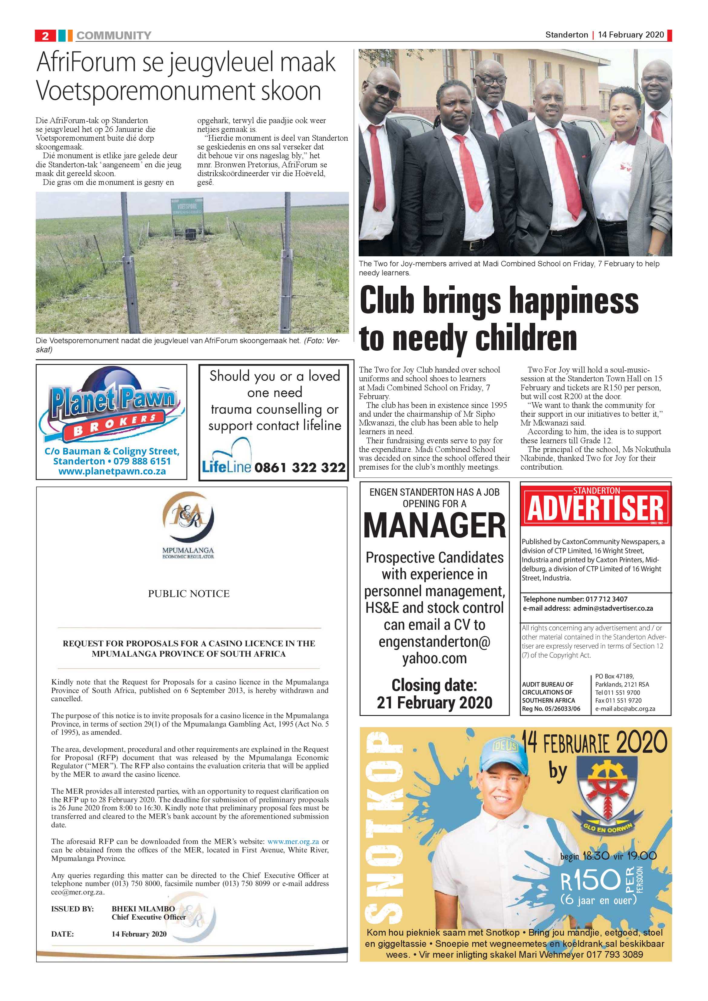 Standerton Advertiser 14 February 2020 page 2