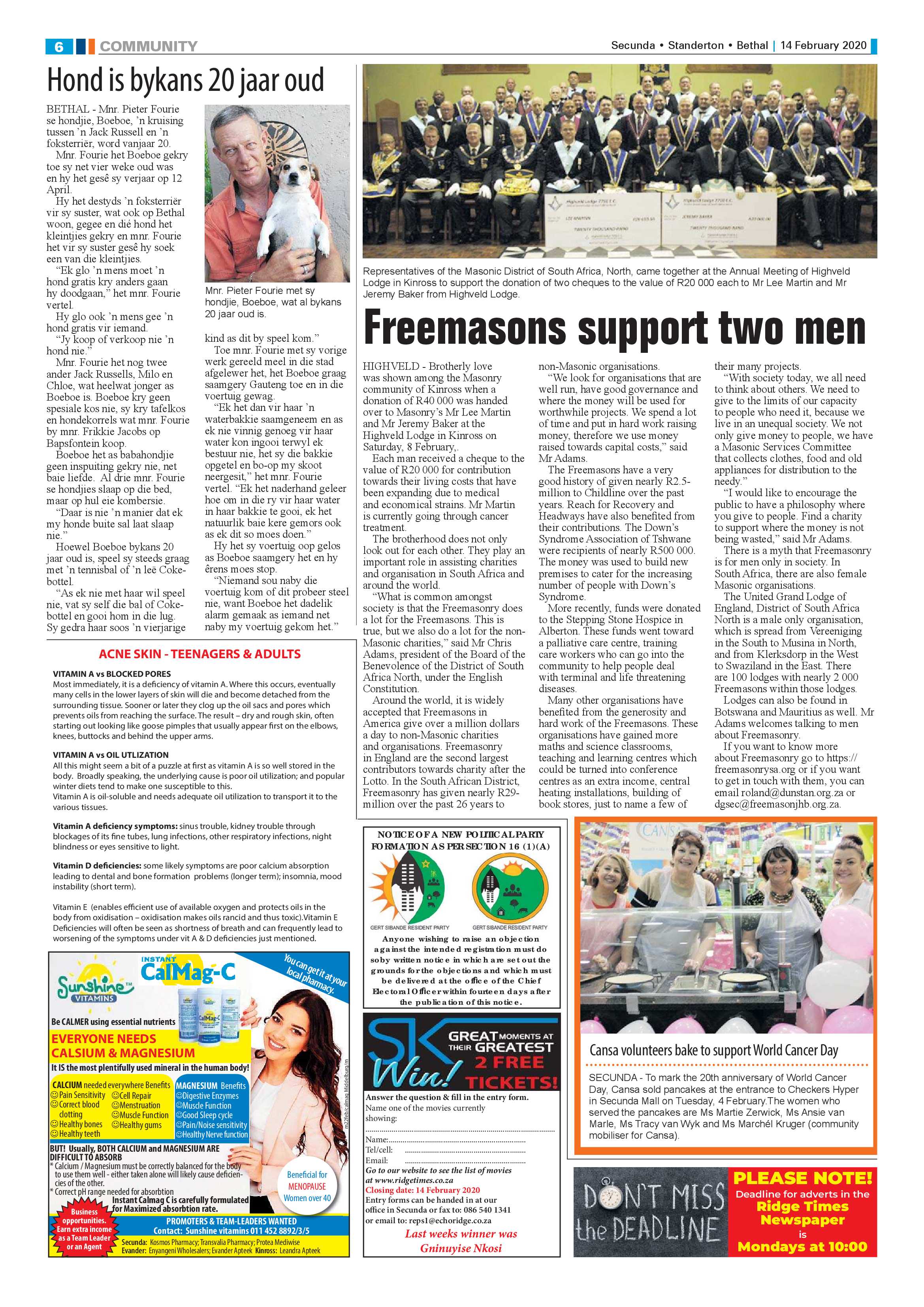 Standerton Advertiser 14 February 2020 page 6