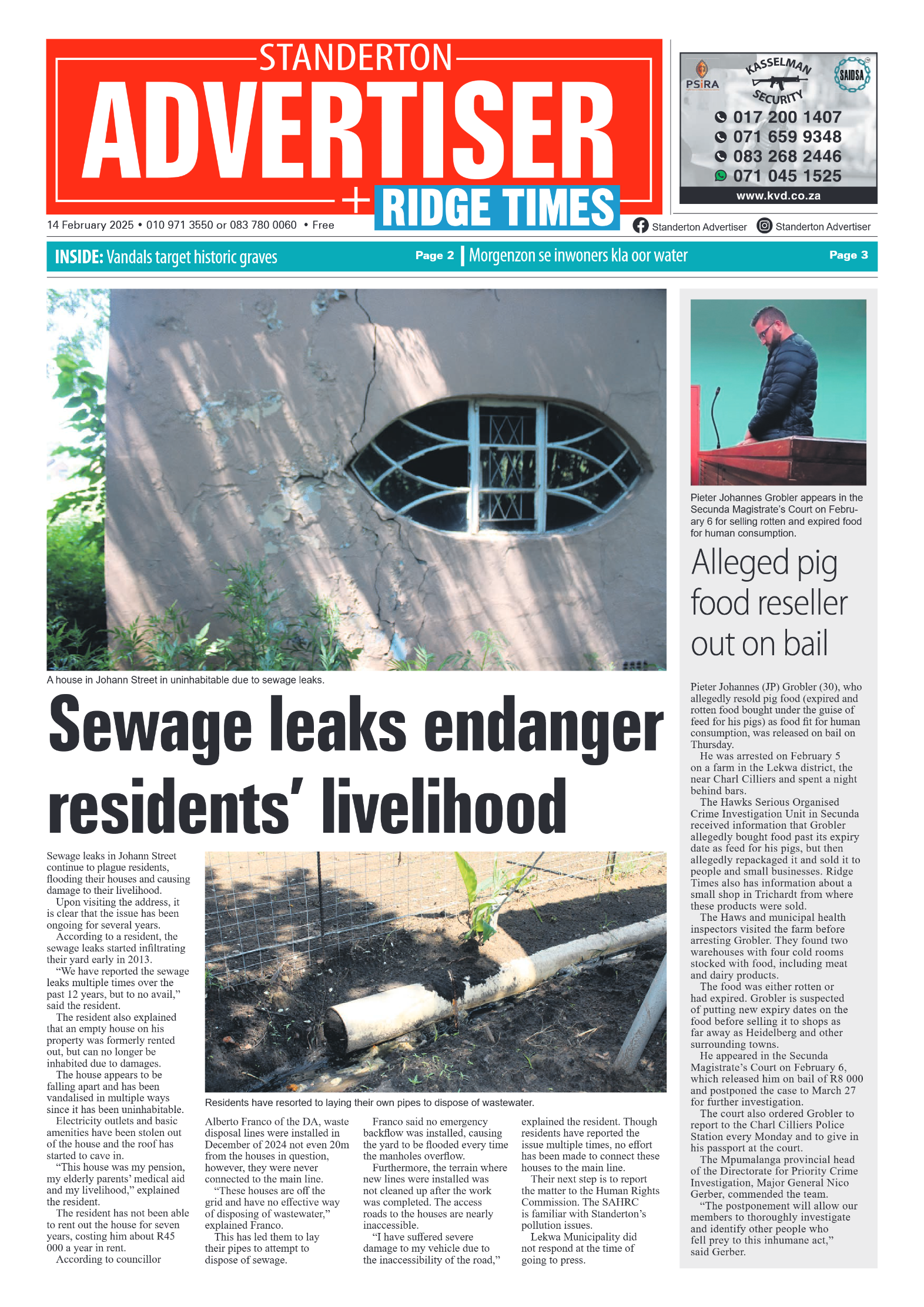 Standerton Advertiser 14 February 2025 page 1