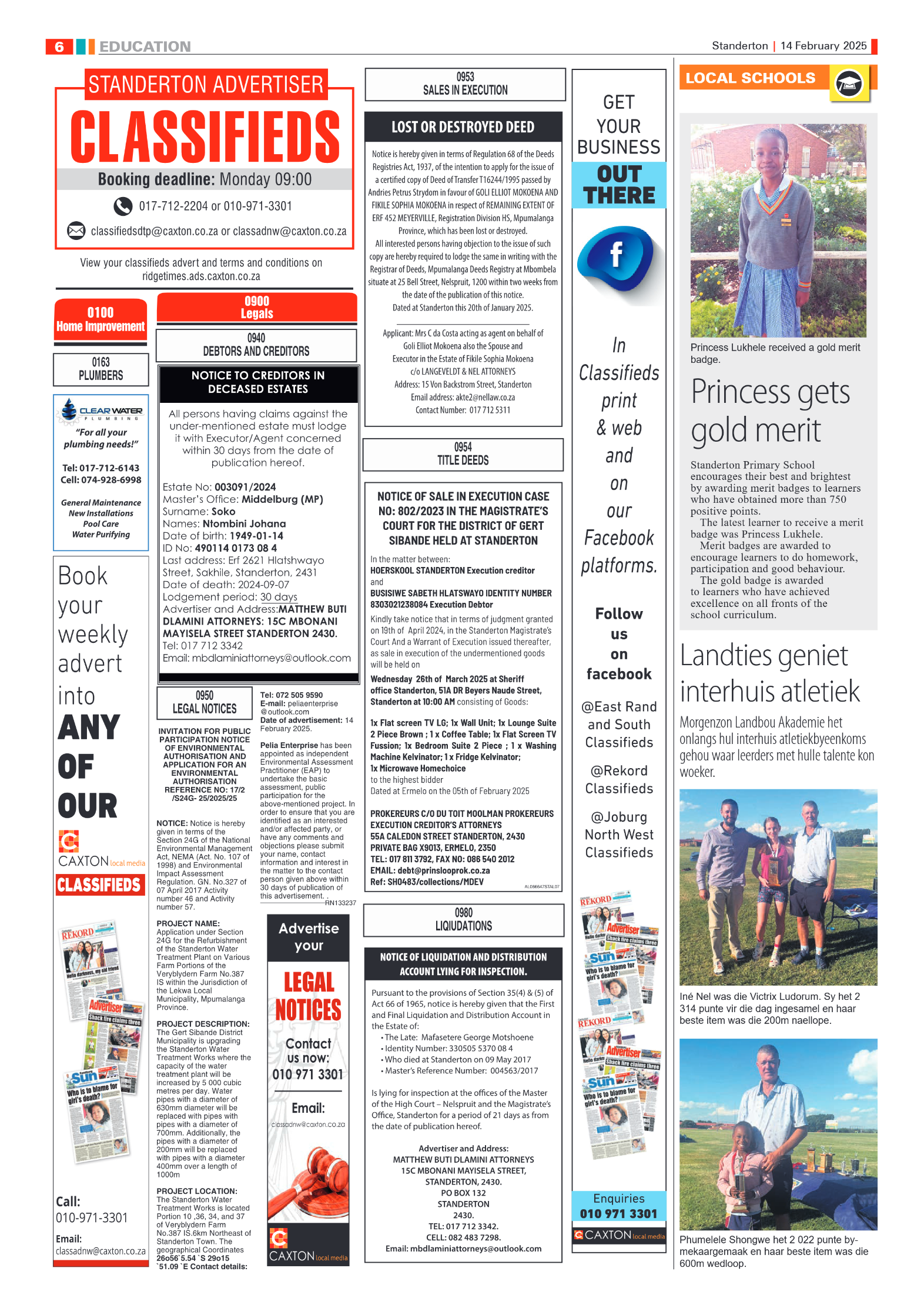 Standerton Advertiser 14 February 2025 page 6
