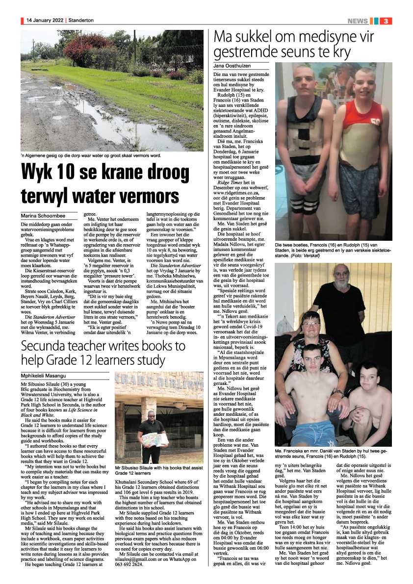 Standerton Advertiser 14 January 2022 page 3