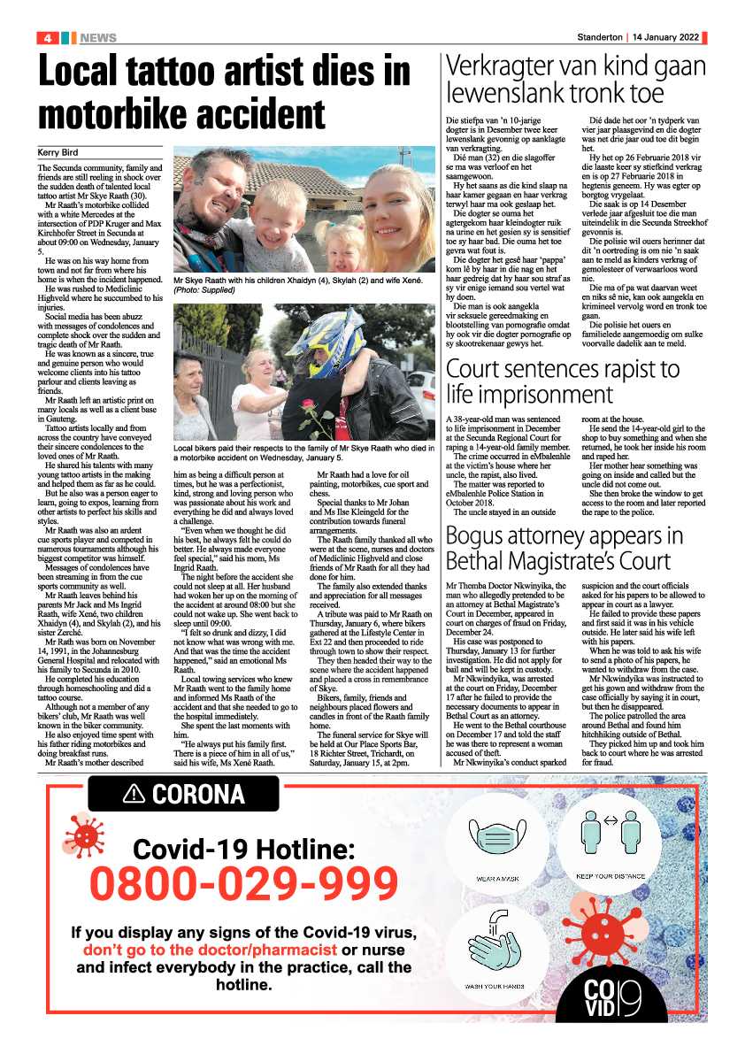 Standerton Advertiser 14 January 2022 page 4