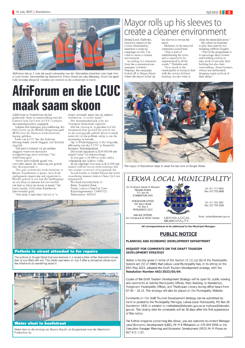 Standerton Advertiser 14 July 2023 page 3