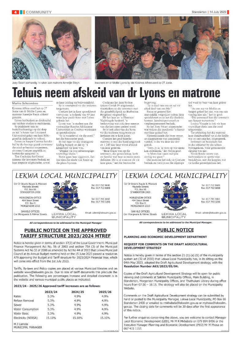 Standerton Advertiser 14 July 2023 page 4