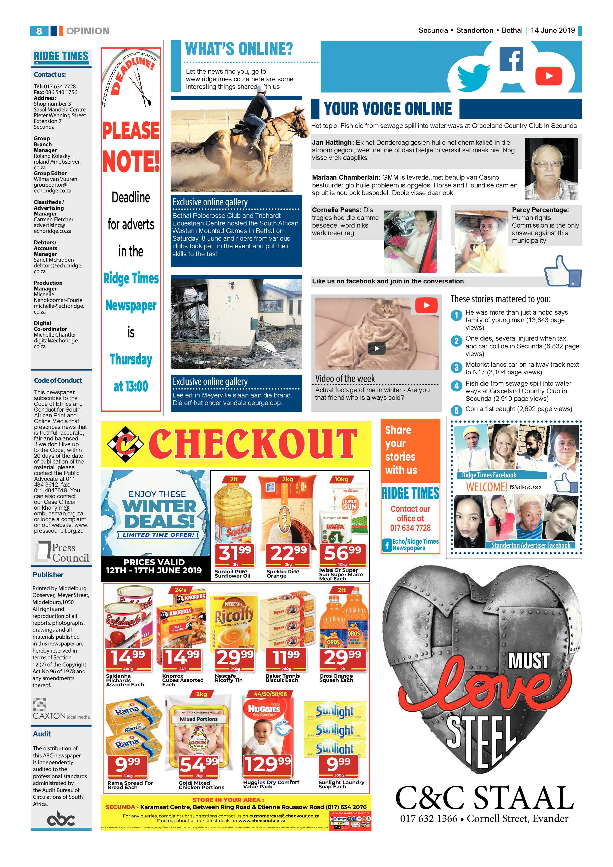 Standerton Advertiser 14 June 2019 page 12