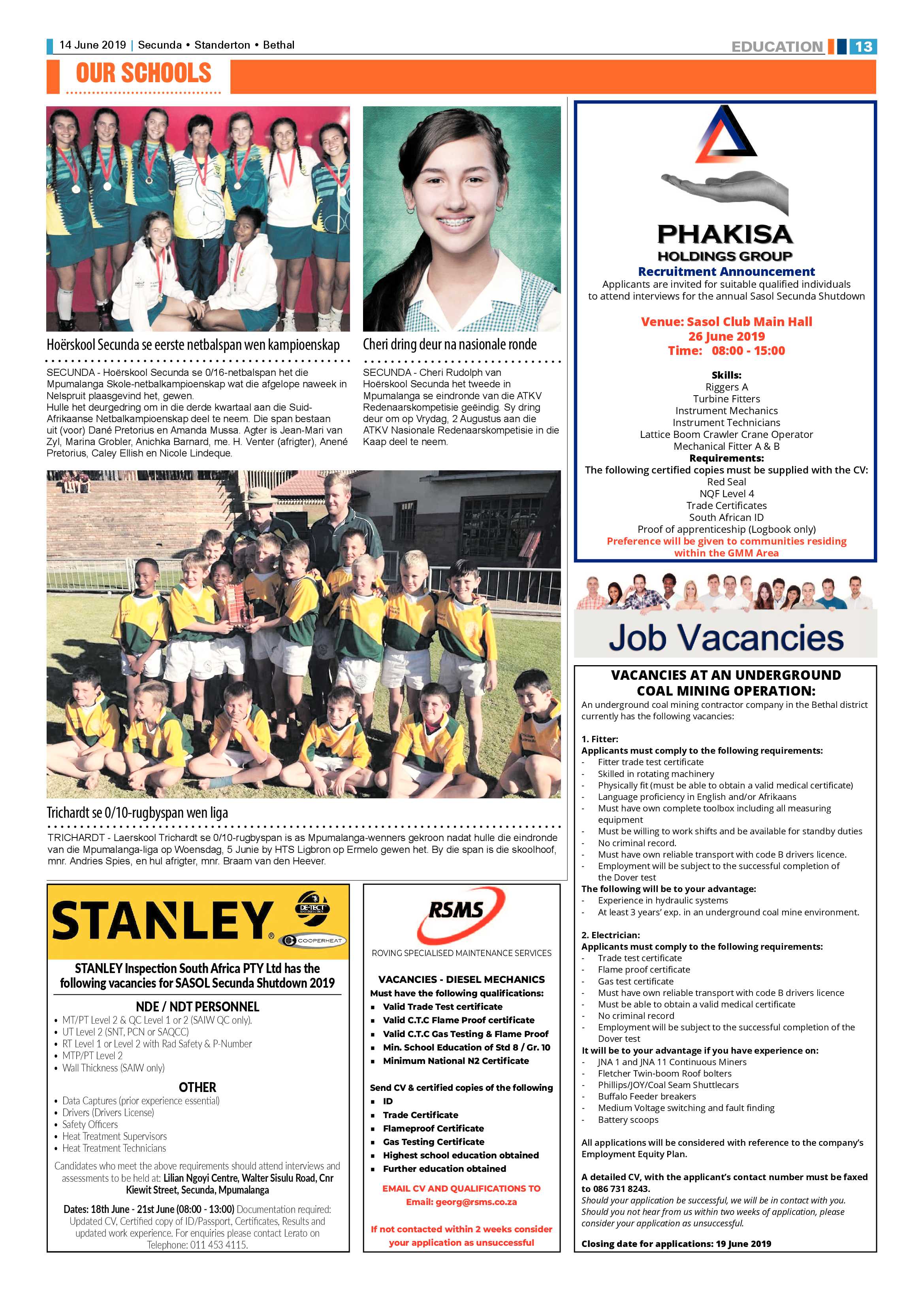 Standerton Advertiser 14 June 2019 page 17