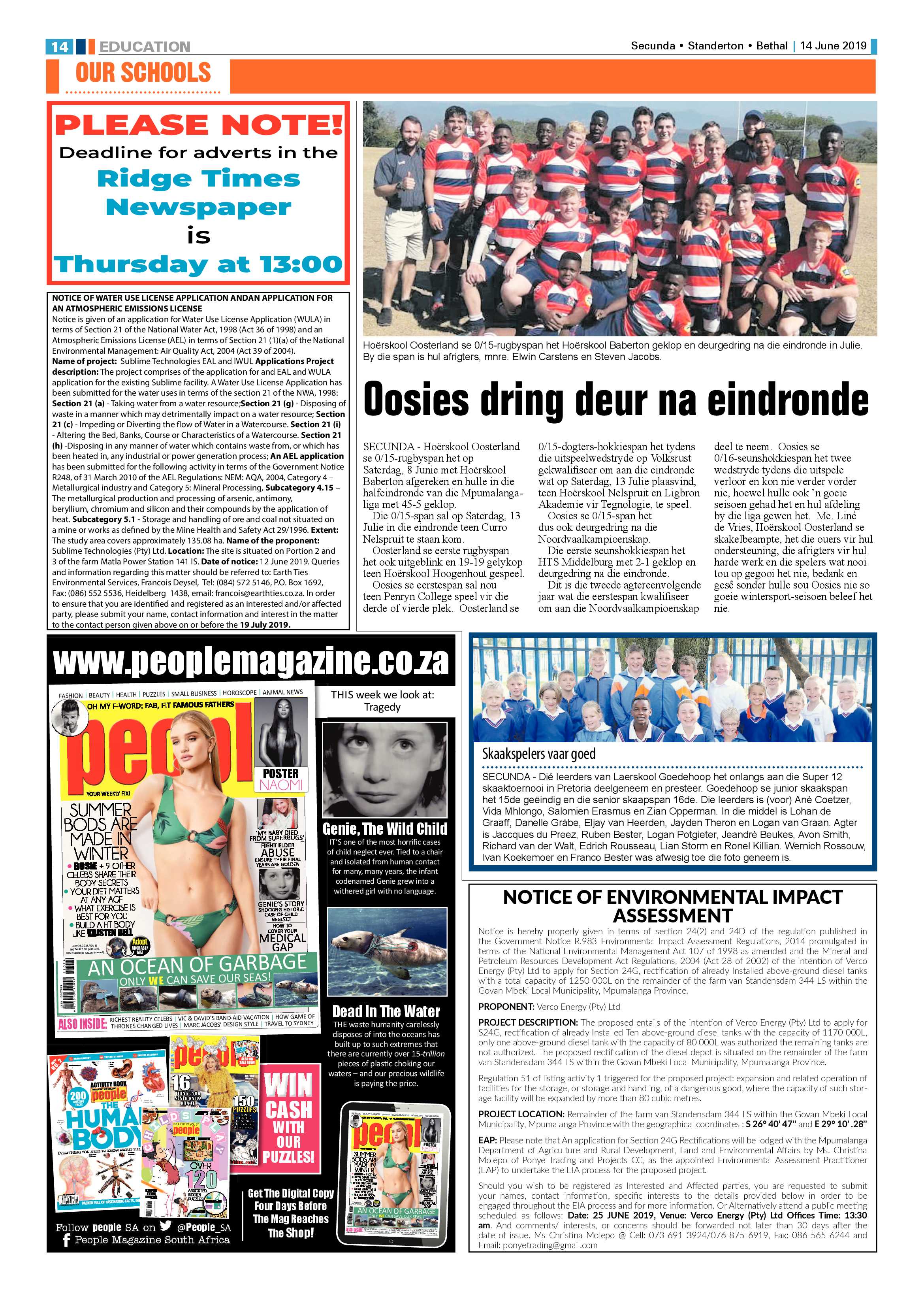 Standerton Advertiser 14 June 2019 page 18