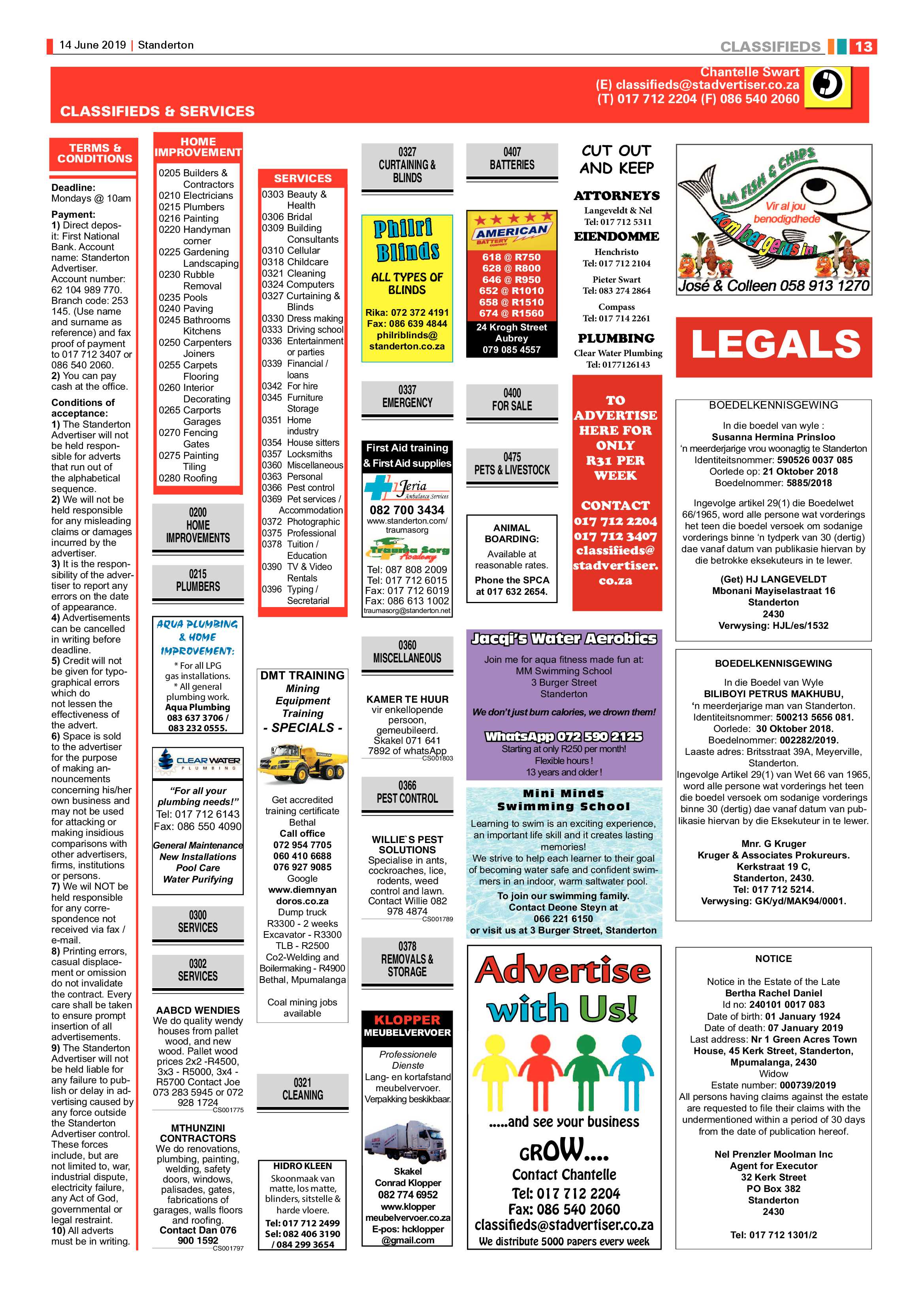Standerton Advertiser 14 June 2019 page 21