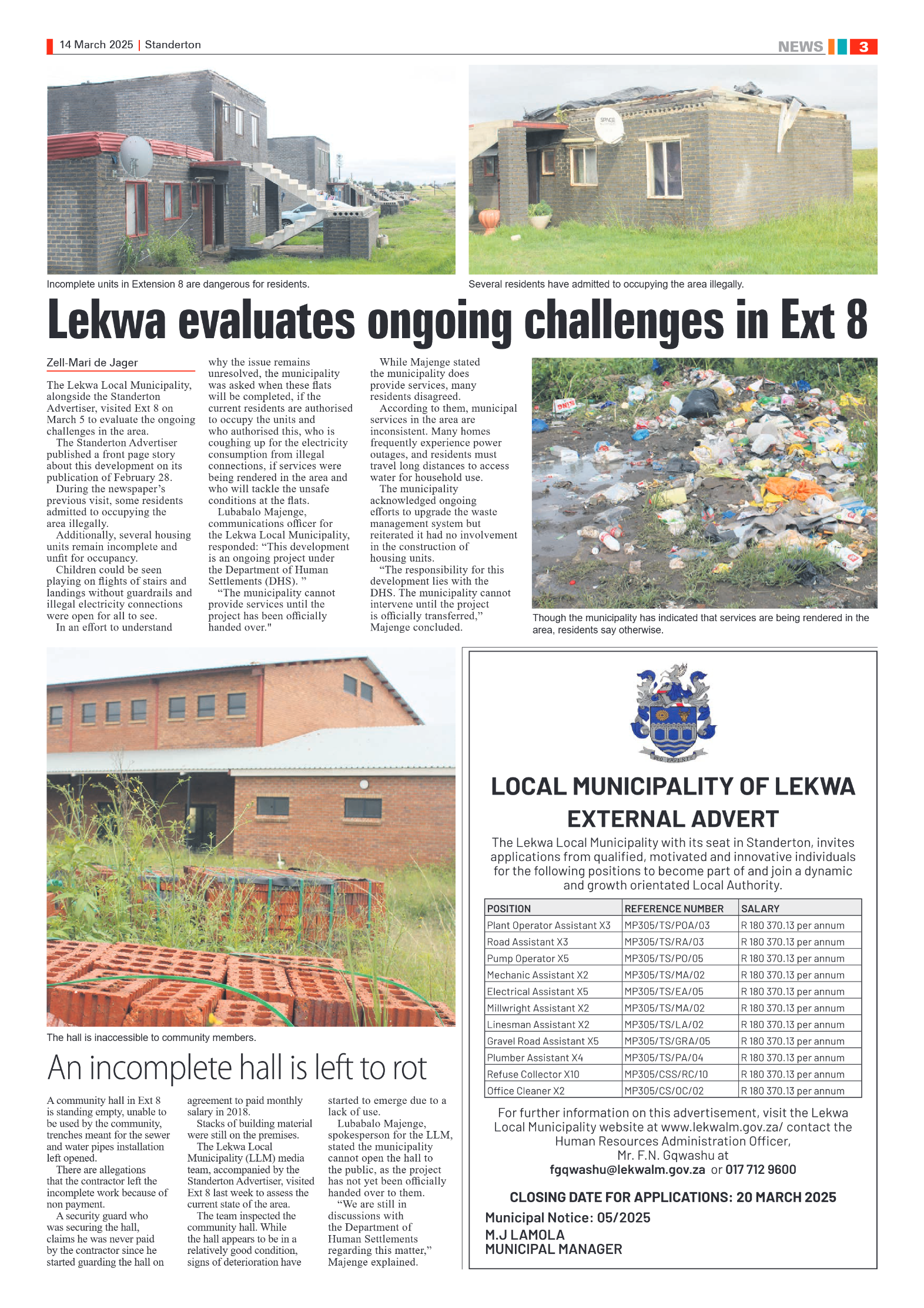 Standerton Advertiser 14 March 2025 page 3