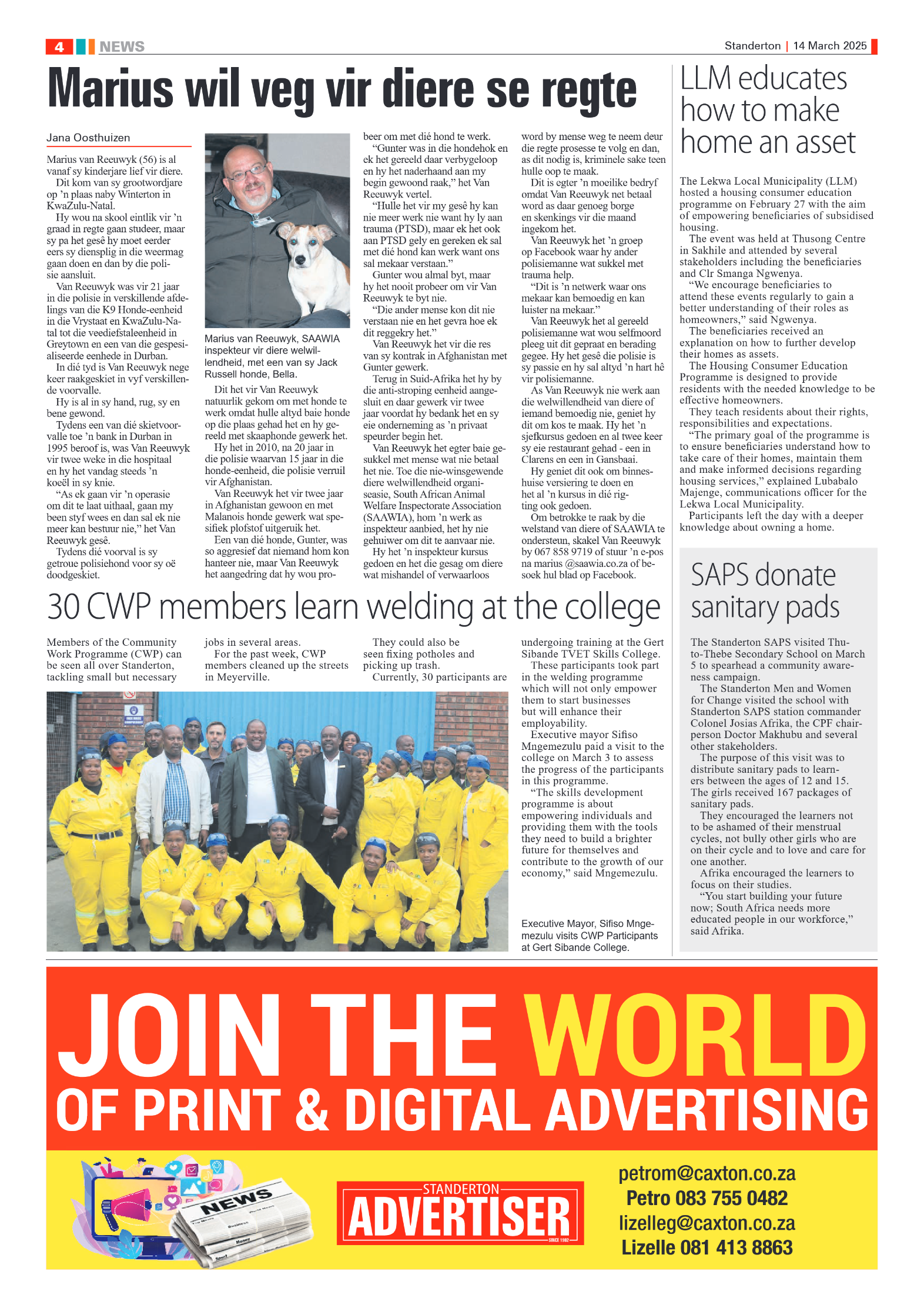 Standerton Advertiser 14 March 2025 page 4