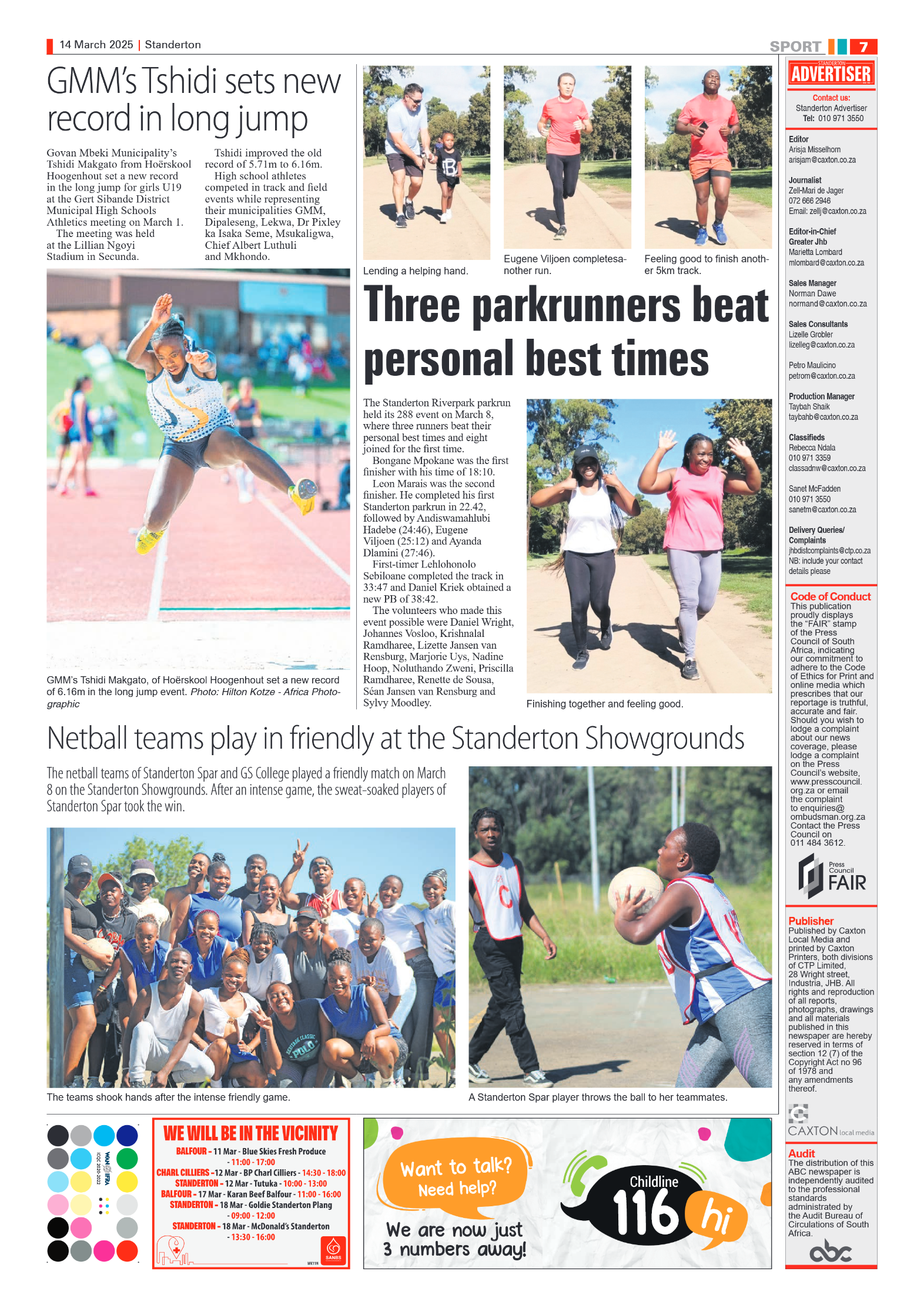 Standerton Advertiser 14 March 2025 page 7