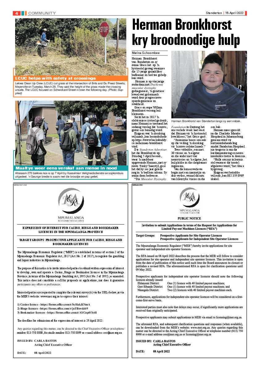 Standerton Advertiser 15 April 2022 page 4