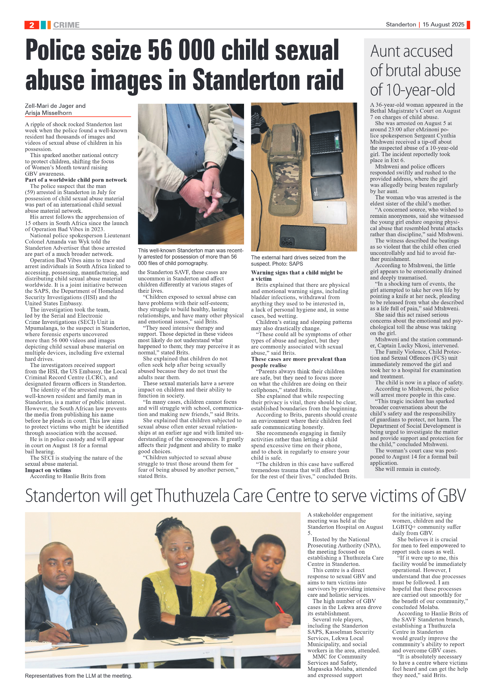 Standerton Advertiser 15 August 2025 page 2