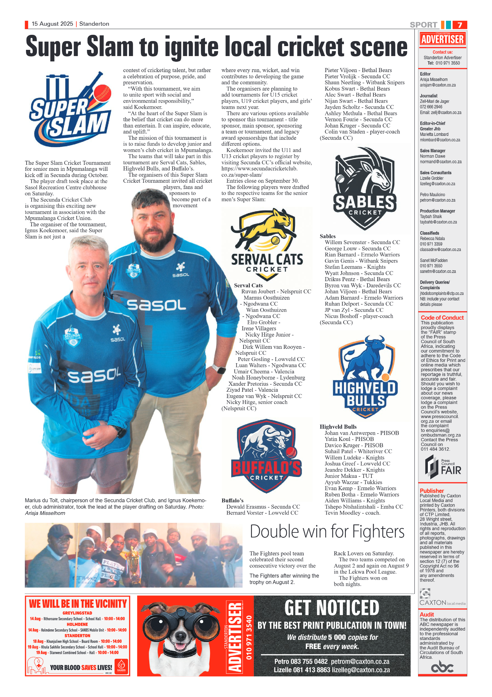 Standerton Advertiser 15 August 2025 page 7