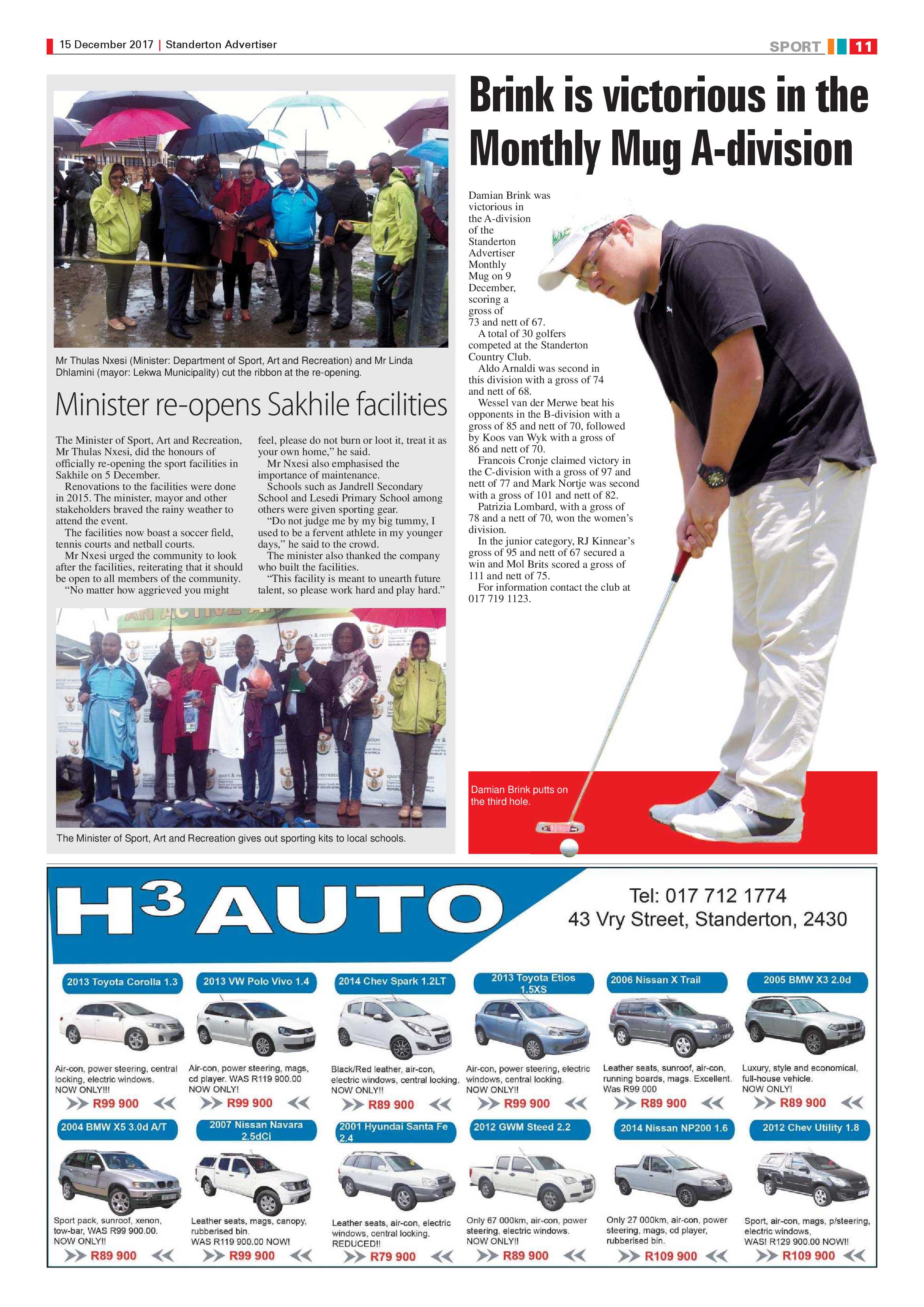 Standerton Advertiser 15 December 2017 page 11