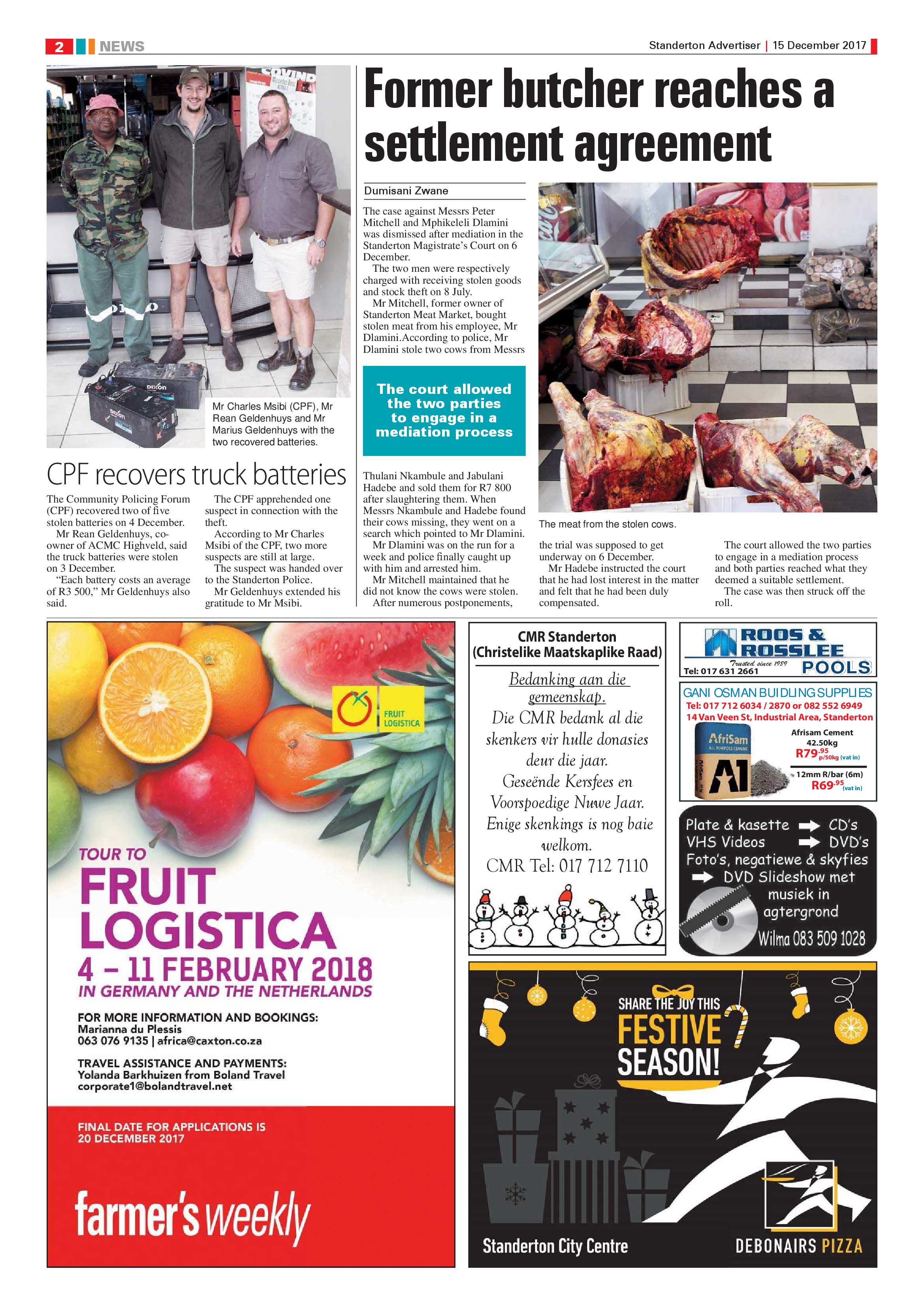 Standerton Advertiser 15 December 2017 page 2