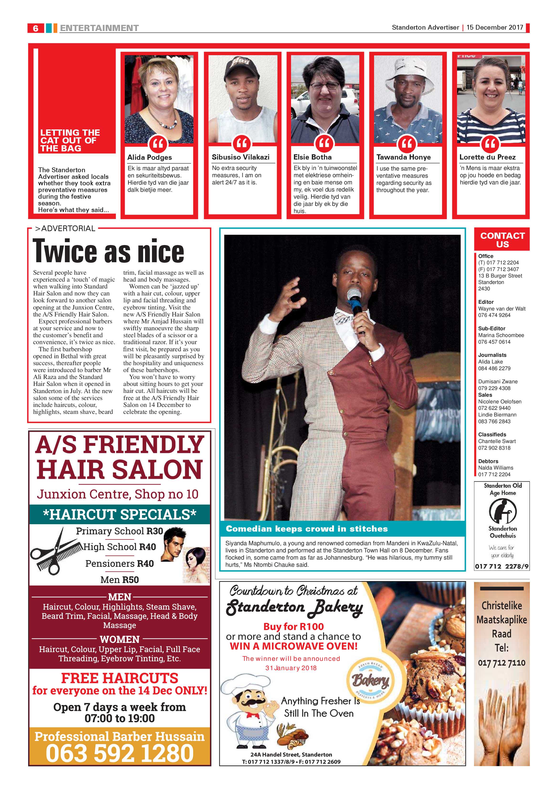 Standerton Advertiser 15 December 2017 page 6