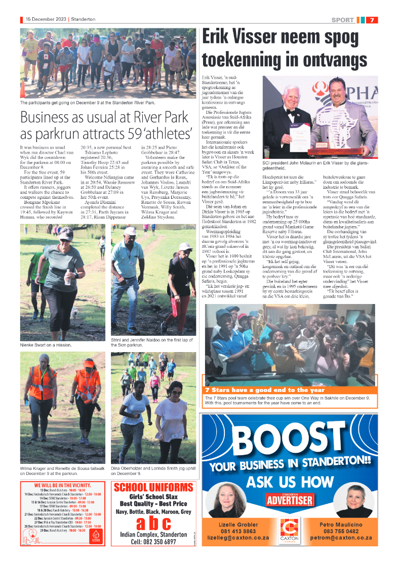 Standerton Advertiser 15 December 2023 page 7
