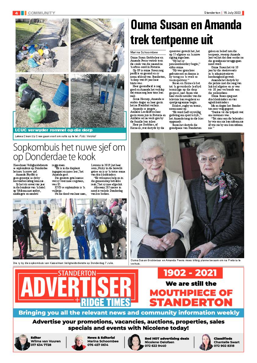 Standerton Advertiser 15 July 2022 page 4