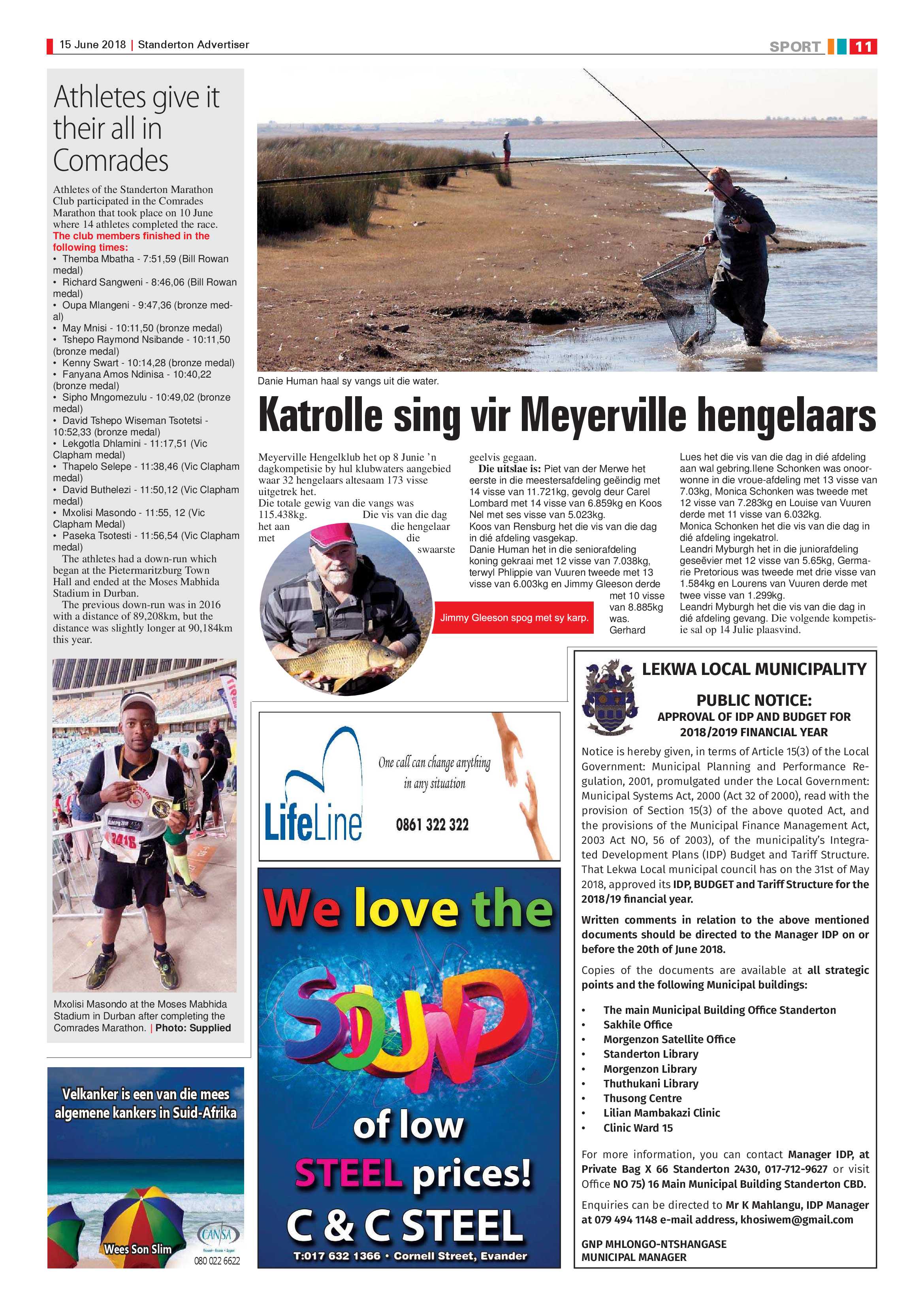 Standerton Advertiser 15 June 2018 page 11