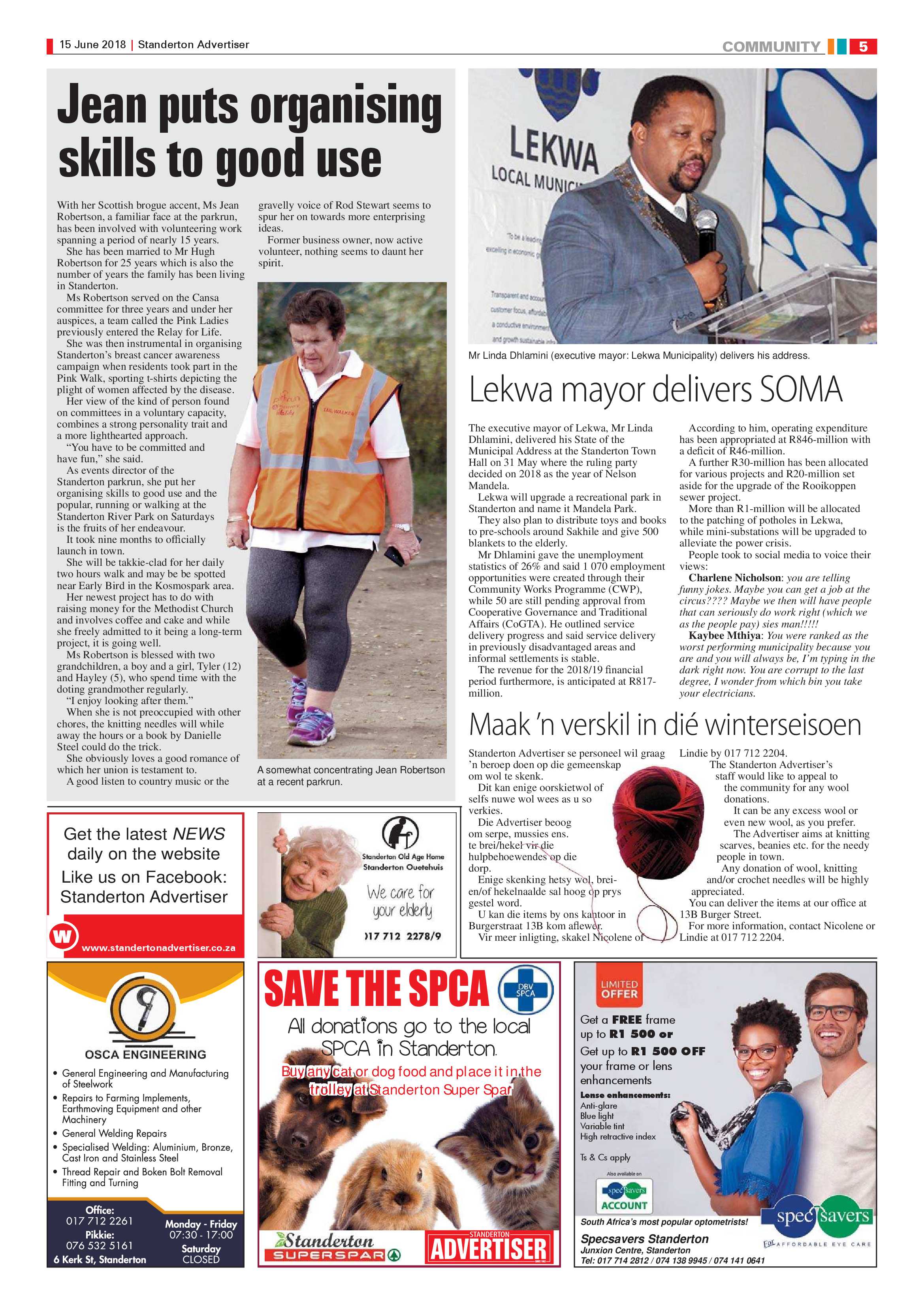 Standerton Advertiser 15 June 2018 page 5